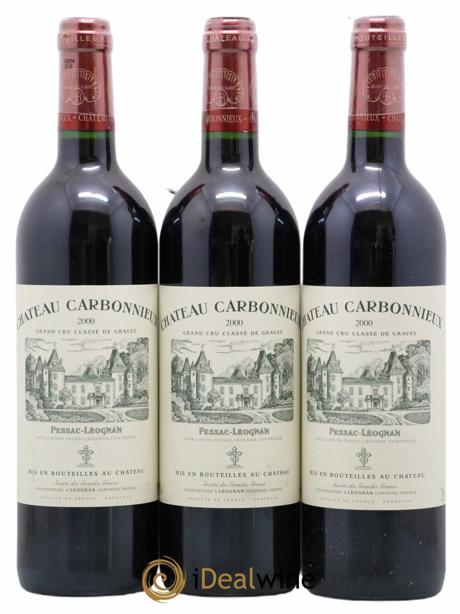 Château Carbonnieux Cru Classé de Graves 2000 - Lot of 12 bottles - 2