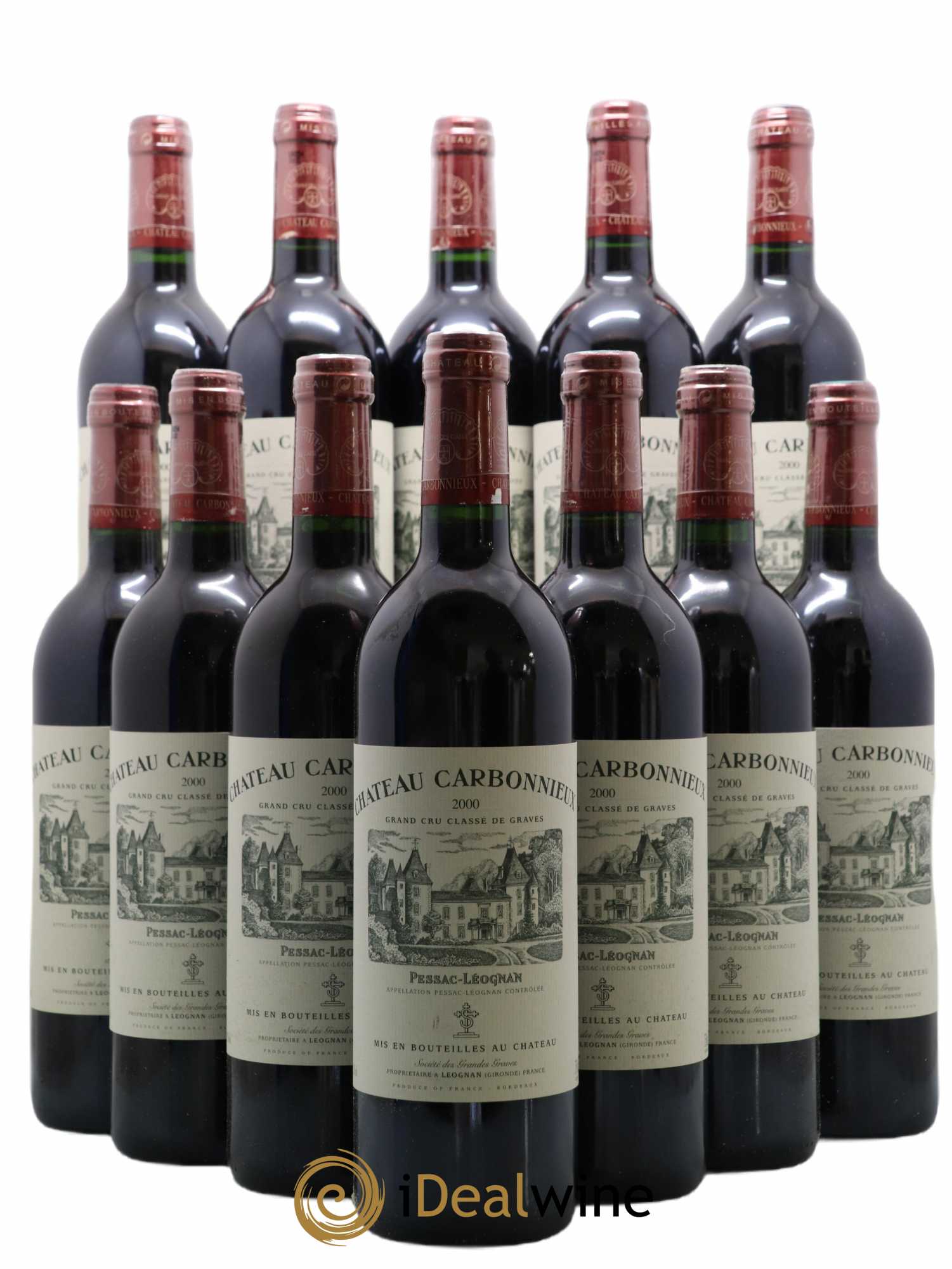 Château Carbonnieux Cru Classé de Graves 2000 - Lot of 12 bottles - 0