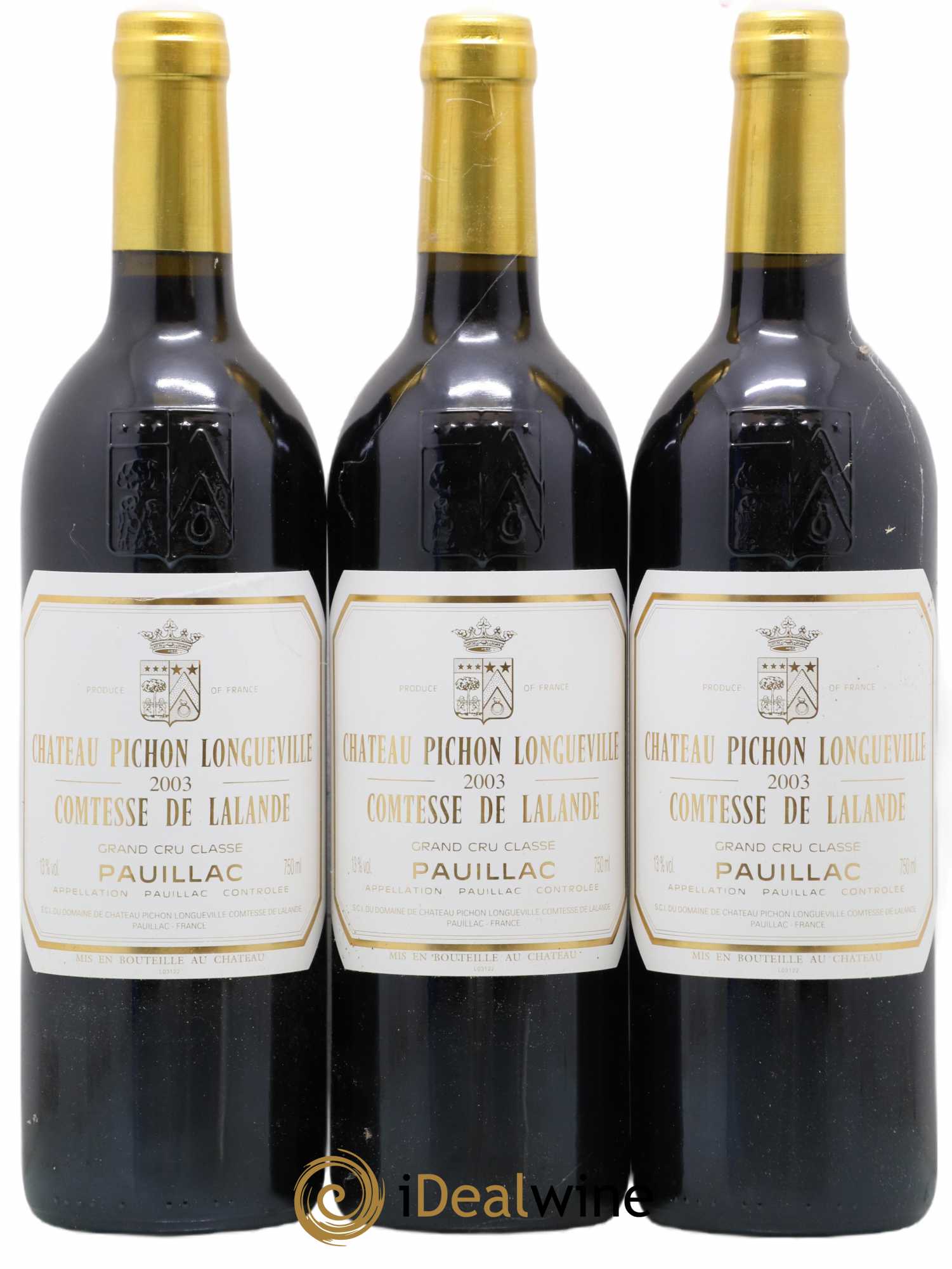 Château Pichon Longueville Comtesse de Lalande 2ème Grand Cru Classé 2003 - Lot de 3 bouteilles - 0