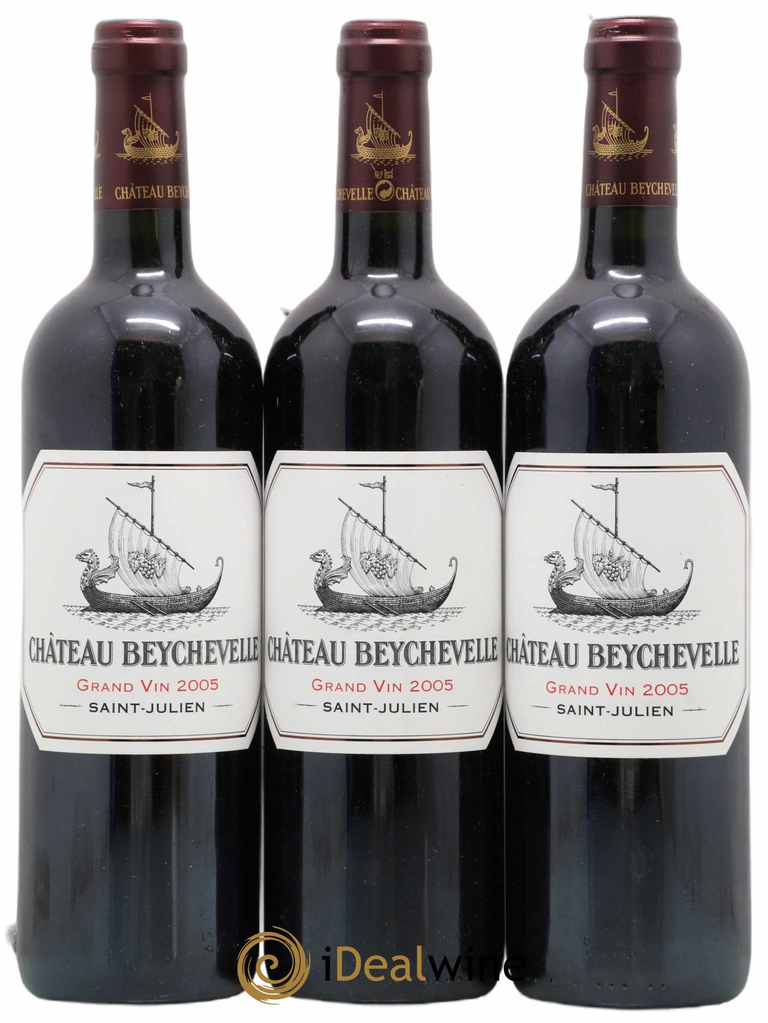 Château Beychevelle 4ème Grand Cru Classé 2005 - Lot de 3 bouteilles - 0