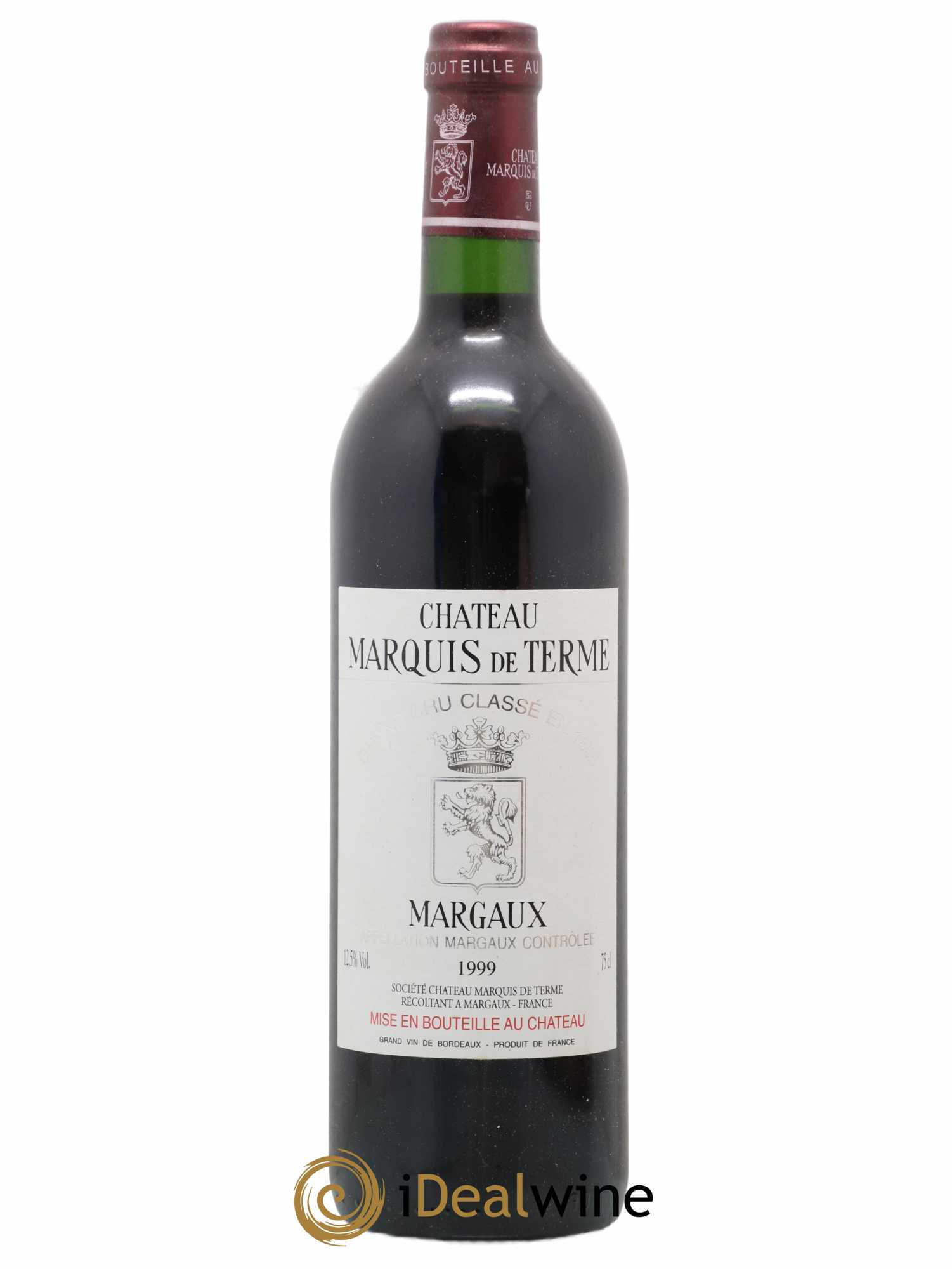 Château Marquis de Terme 4ème Grand Cru Classé 1999 - Lot de 1 bouteille - 0