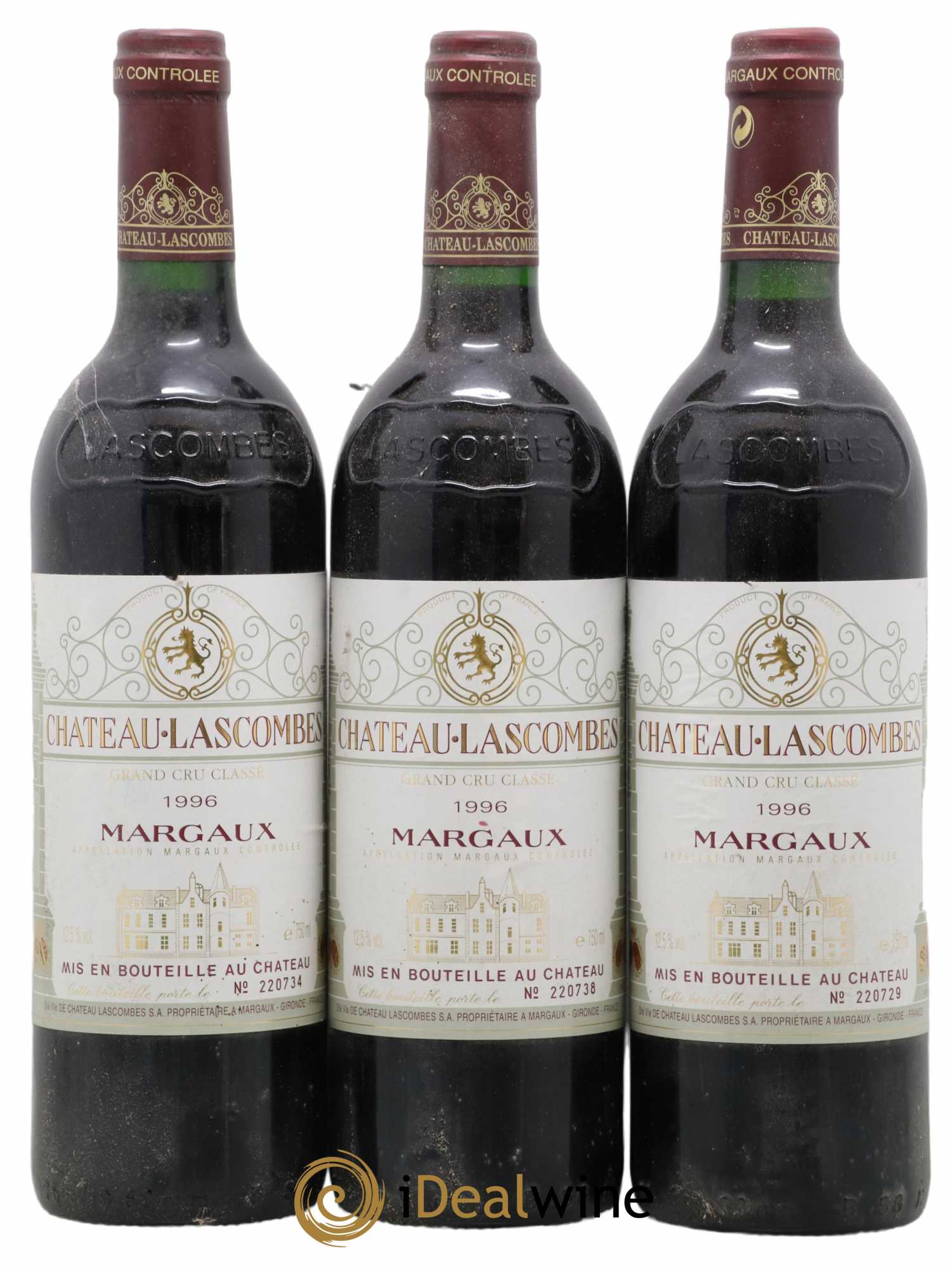 Château Lascombes 2ème Grand Cru Classé 1996 - Lot de 3 bouteilles - 0