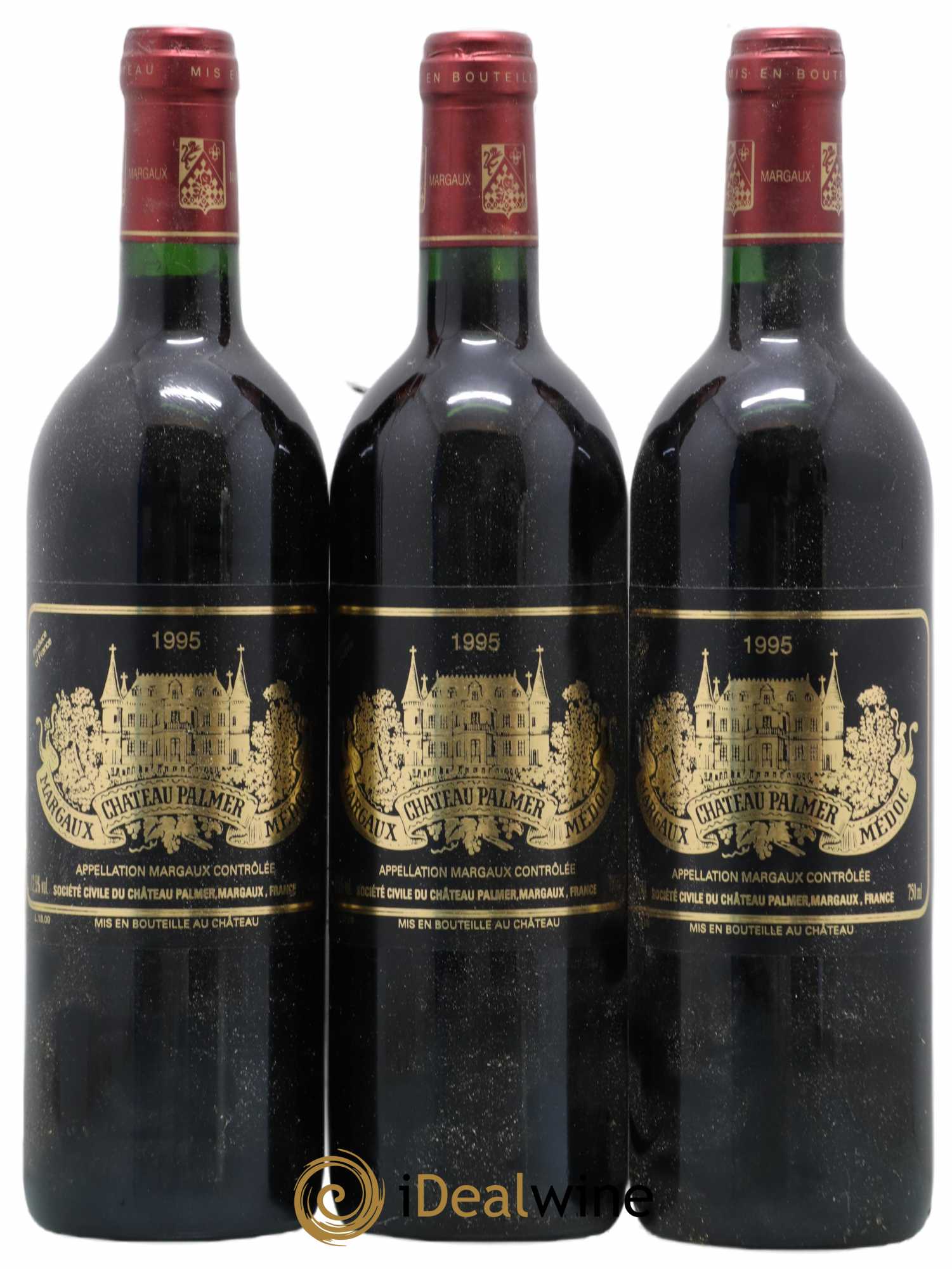 Château Palmer 3ème Grand Cru Classé 1995 - Lot de 3 bouteilles - 0