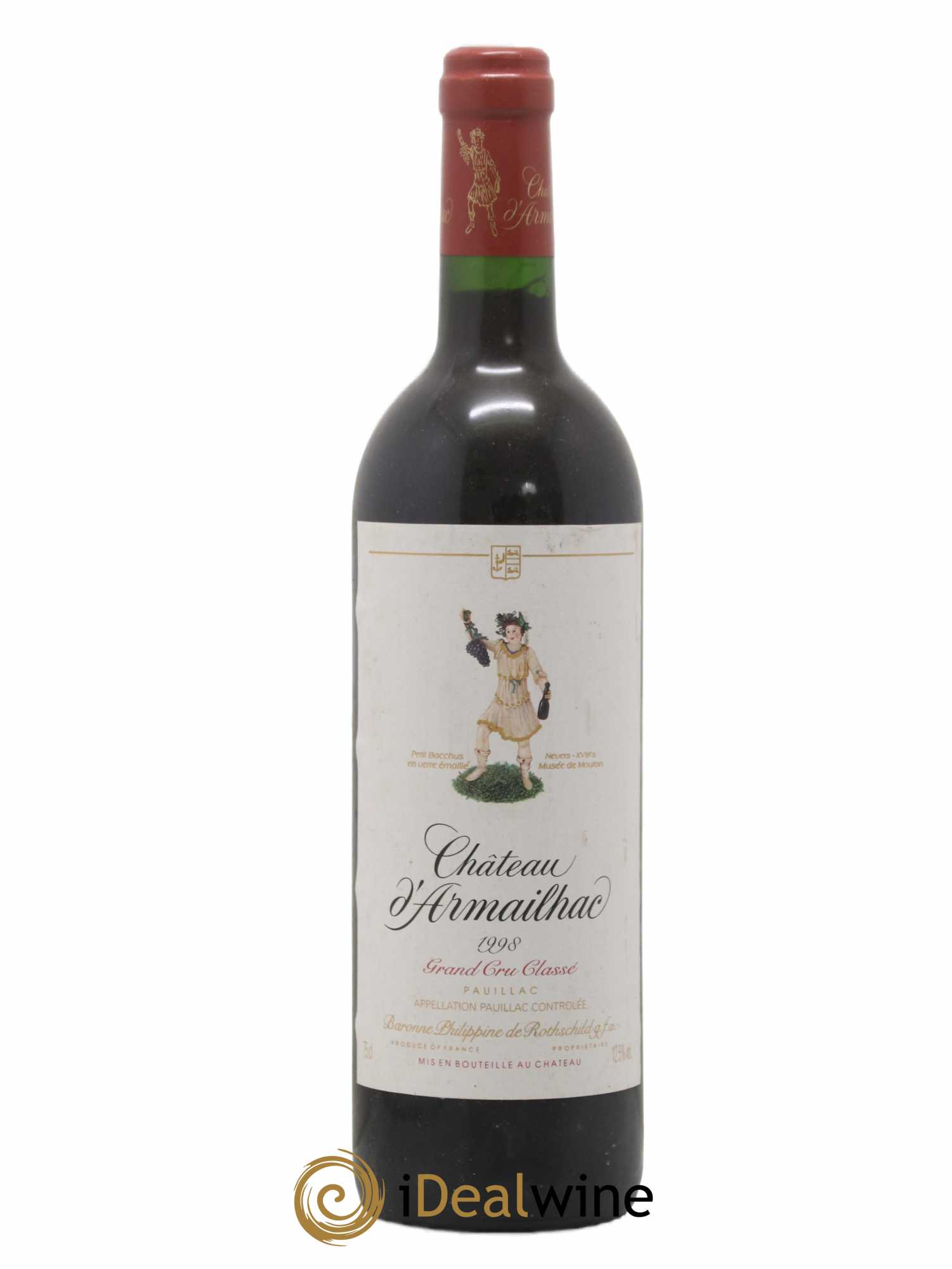 Château d' Armailhac - Mouton Baron(ne) Philippe 5ème Grand Cru Classé 1998 - Lot de 1 bouteille - 0