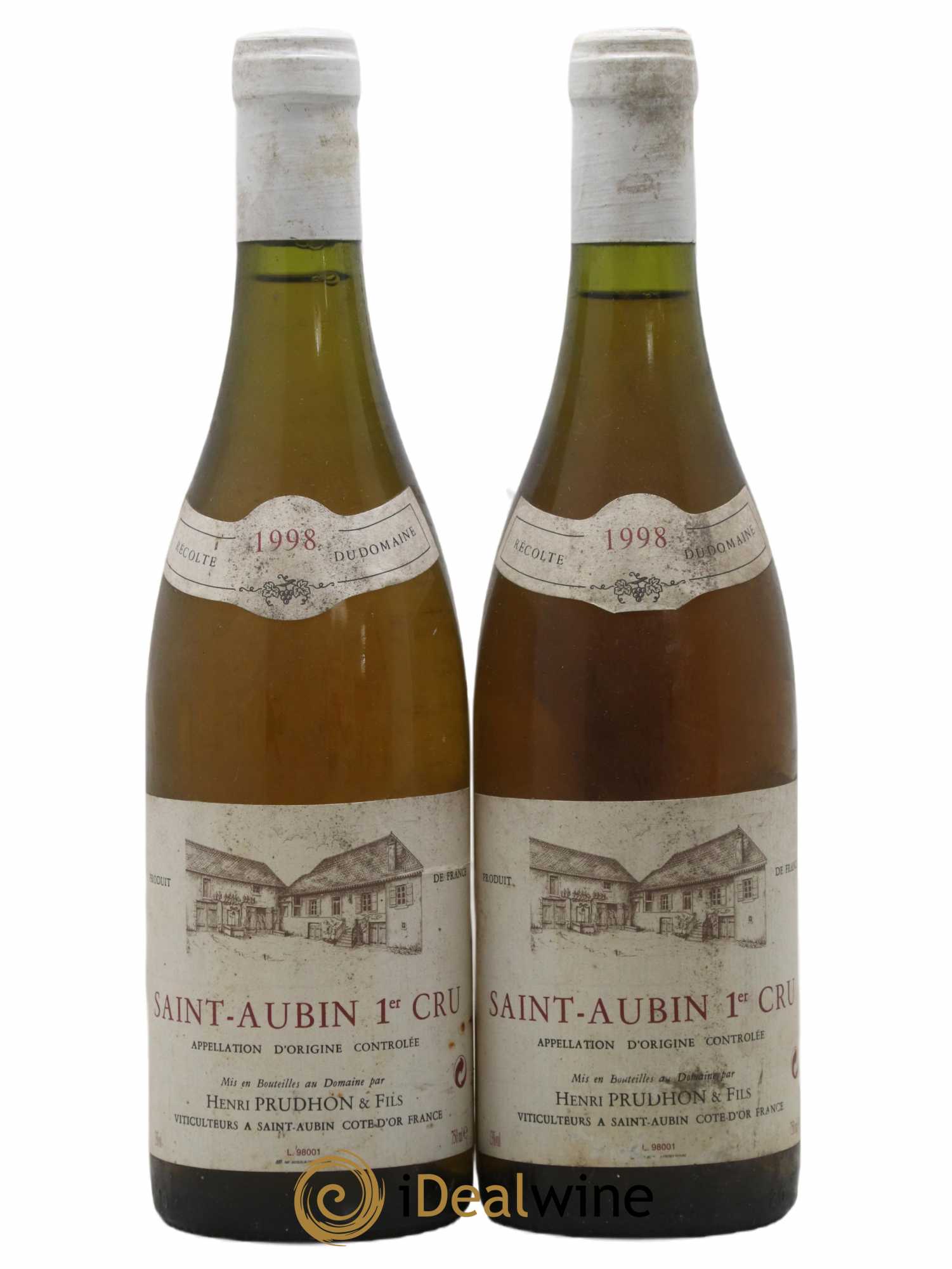 Saint-Aubin 1er Cru Henri Prudhon & Fils 1998 - Lot de 2 bouteilles - 0