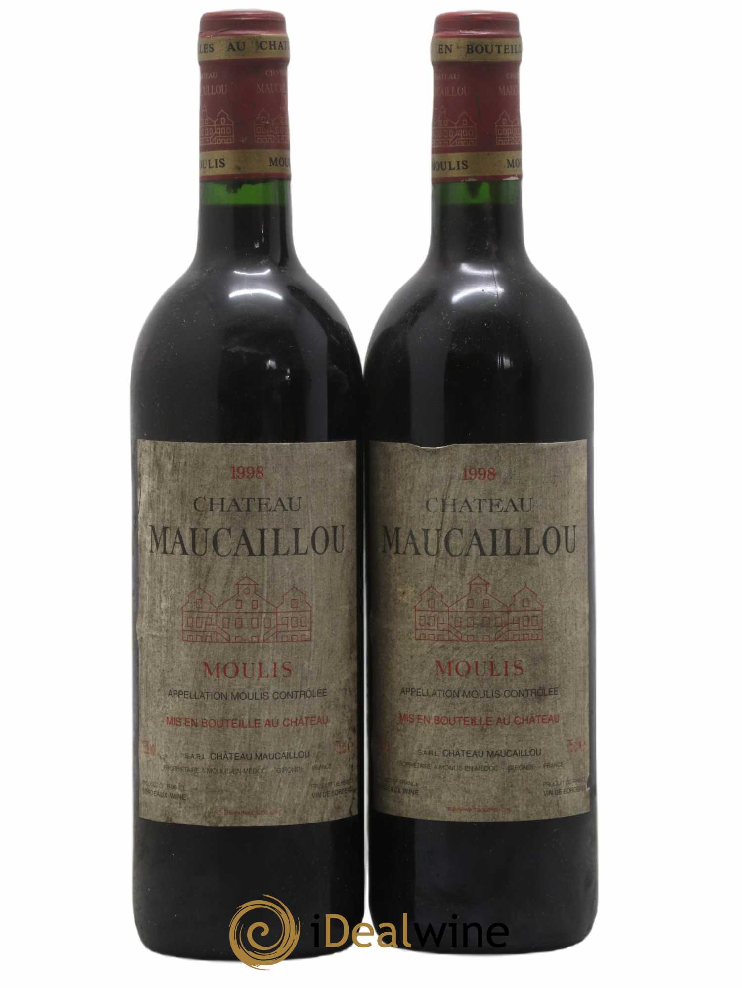 Château Maucaillou 1998 - Lot de 2 bouteilles - 0