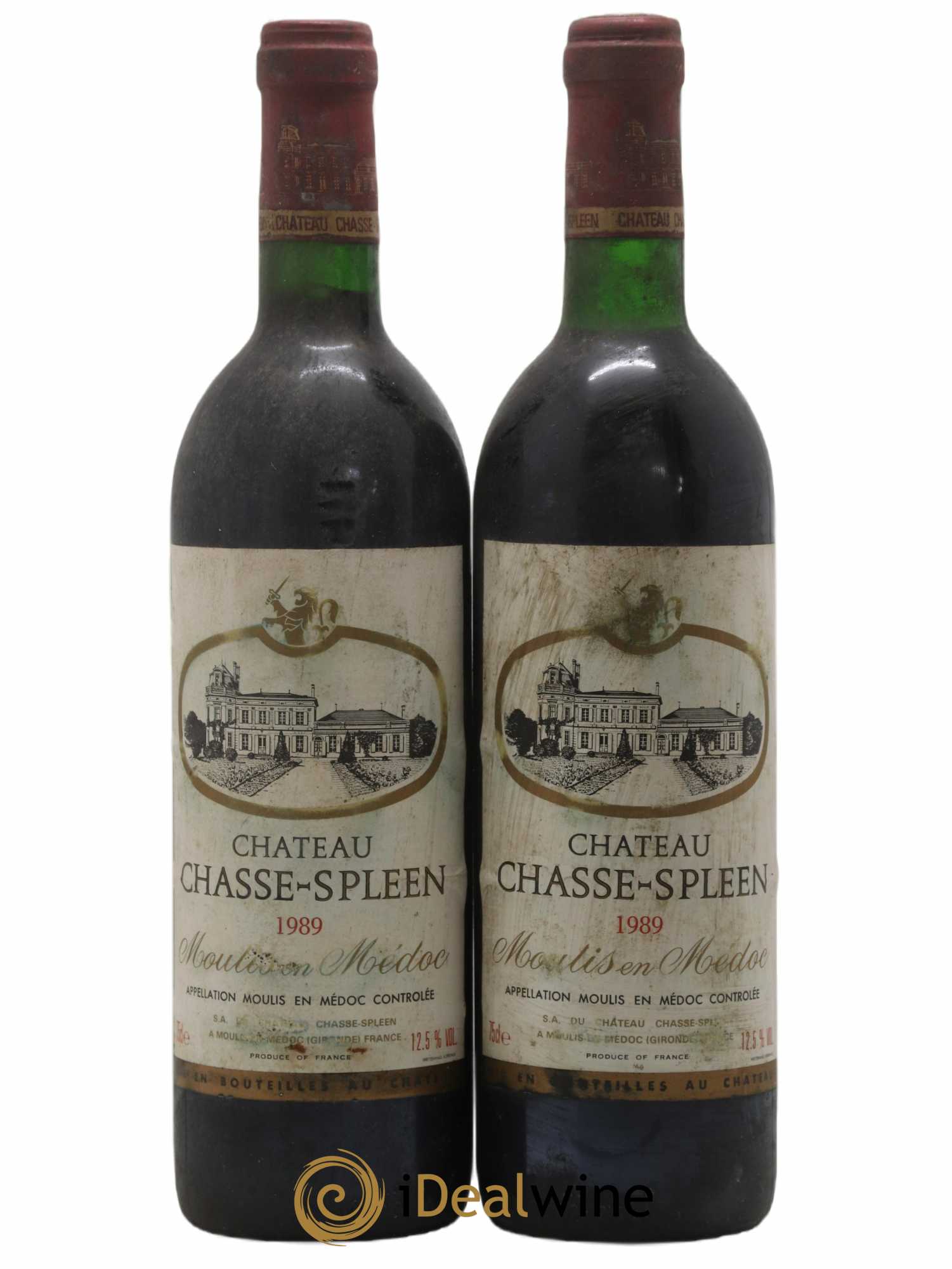Château Chasse Spleen 1989 - Lot de 2 bouteilles - 0