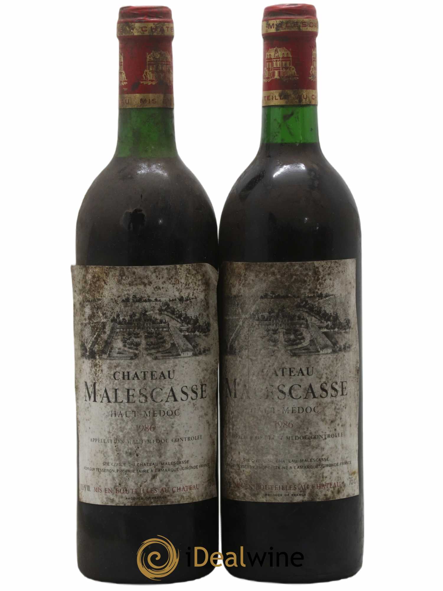 Château Malescasse Cru Bourgeois Exceptionnel 1986 - Lot de 2 bouteilles - 0