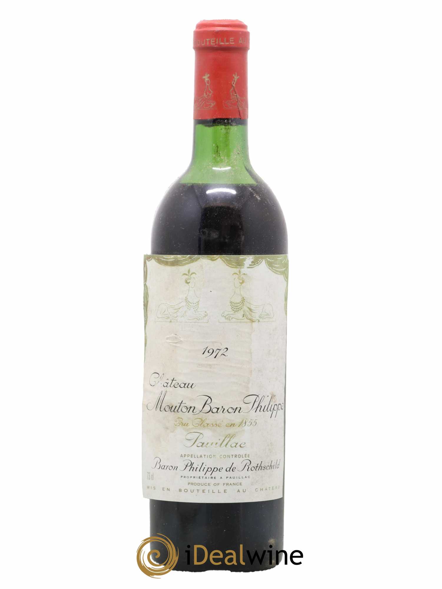 Château d' Armailhac - Mouton Baron(ne) Philippe 5ème Grand Cru Classé 1972 - Lot de 1 bouteille - 0
