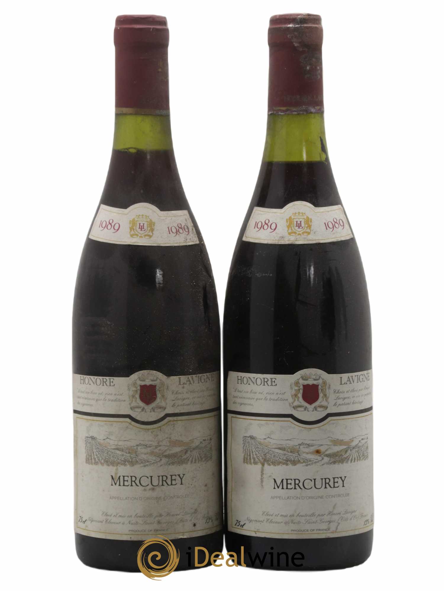 Mercurey Honore Lavigne 1989 - Lot de 2 bouteilles - 0