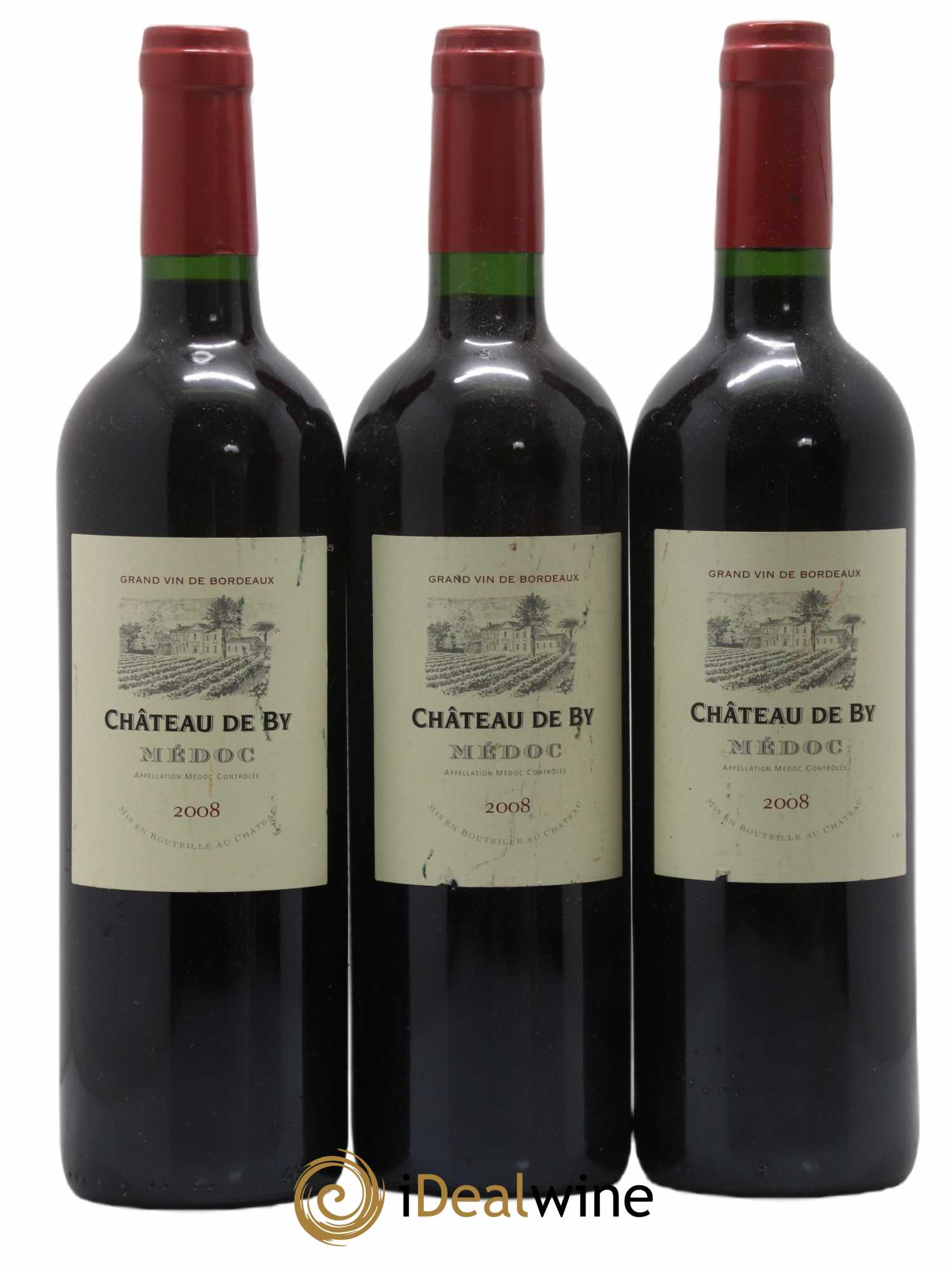 Médoc Château de By 2008 - Lot de 3 bouteilles - 0