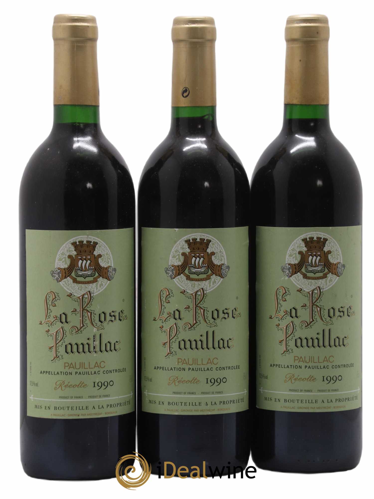 La Rose Pauillac 1990 - Lot de 3 bouteilles - 0