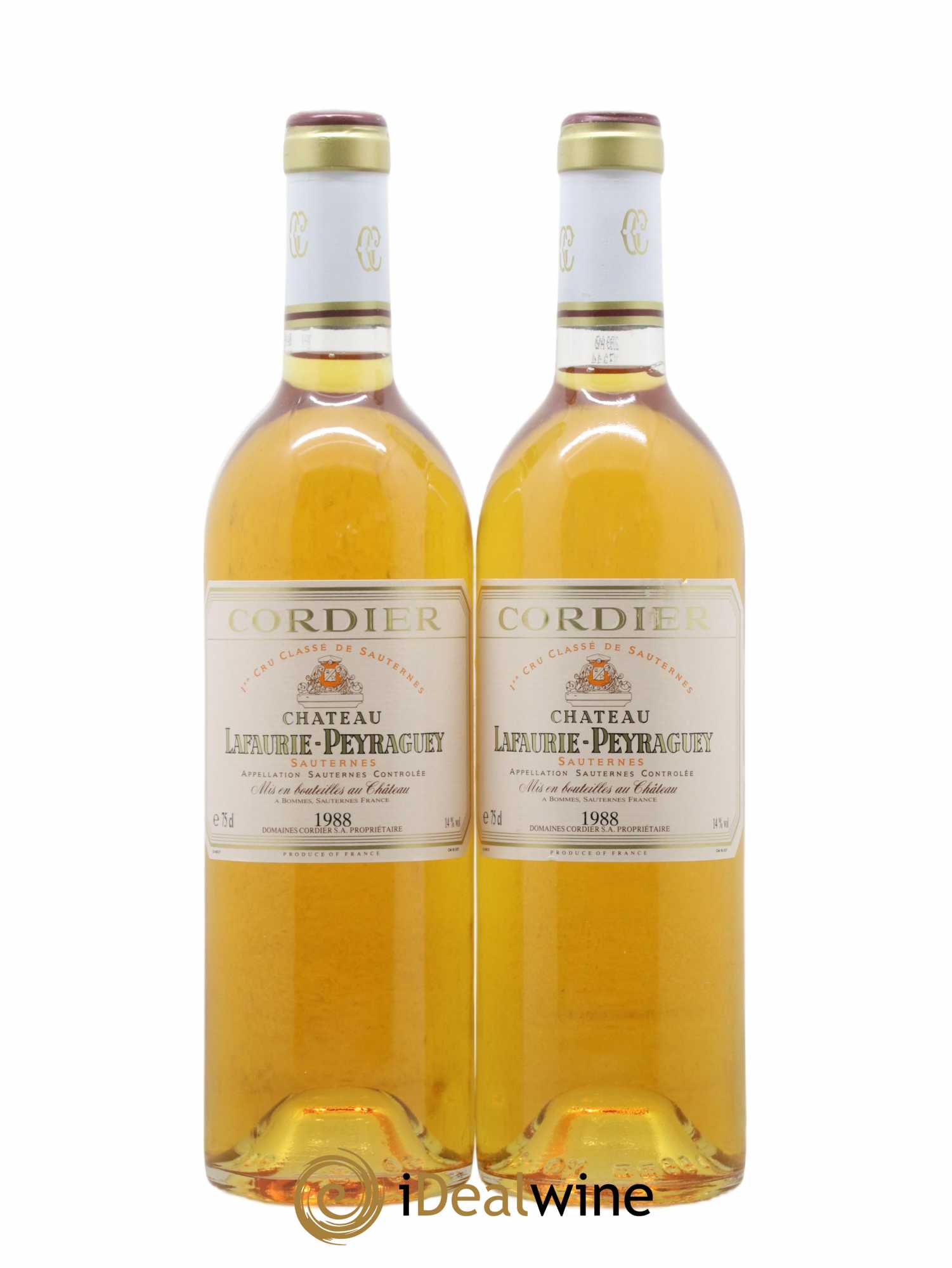 Château Lafaurie-Peyraguey 1er Grand Cru Classé 1988 - Lotto di 2 bottiglie - 0
