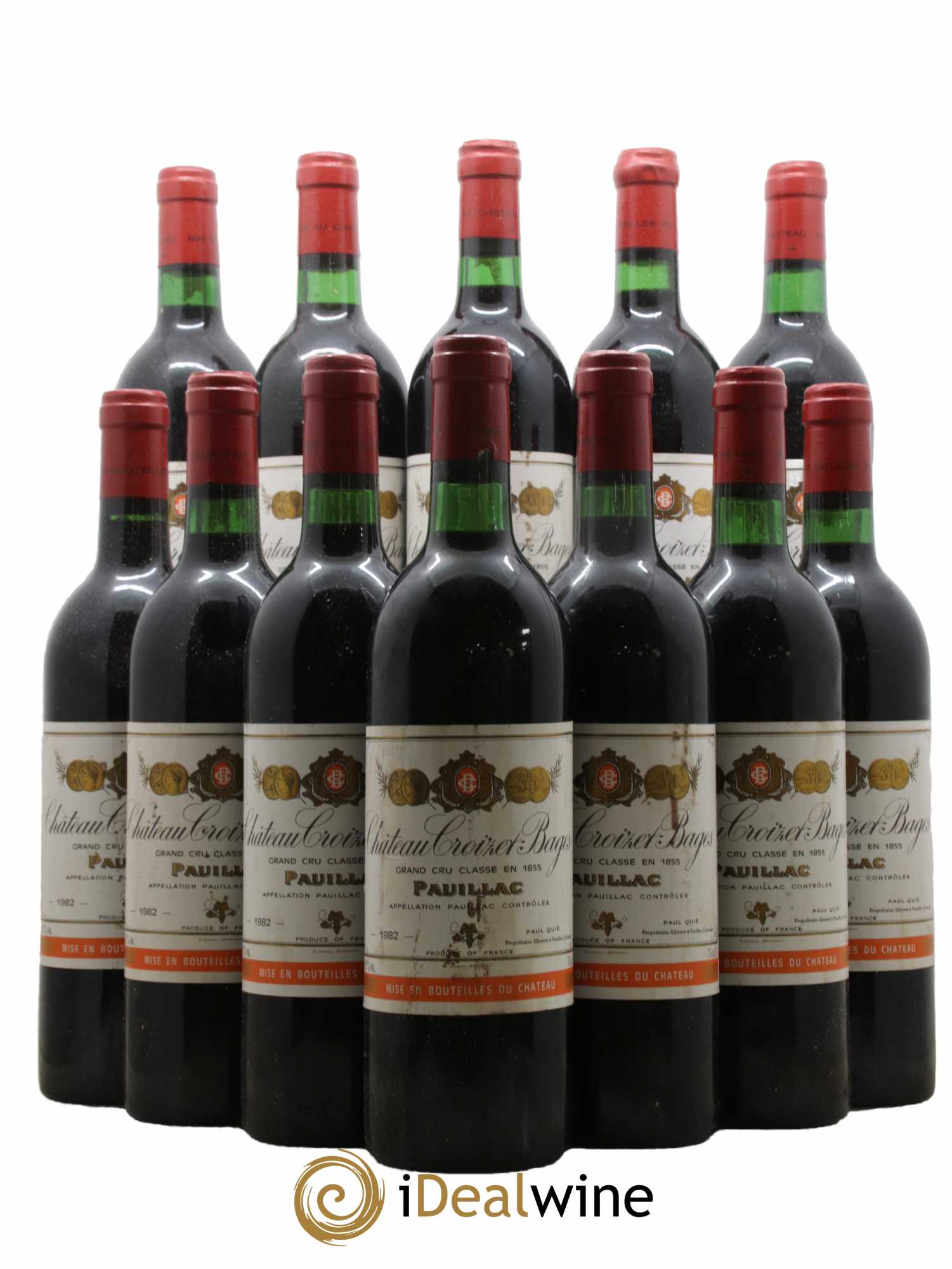 Château Croizet Bages 5ème Grand Cru Classé 1982 - Lot de 12 bouteilles - 0