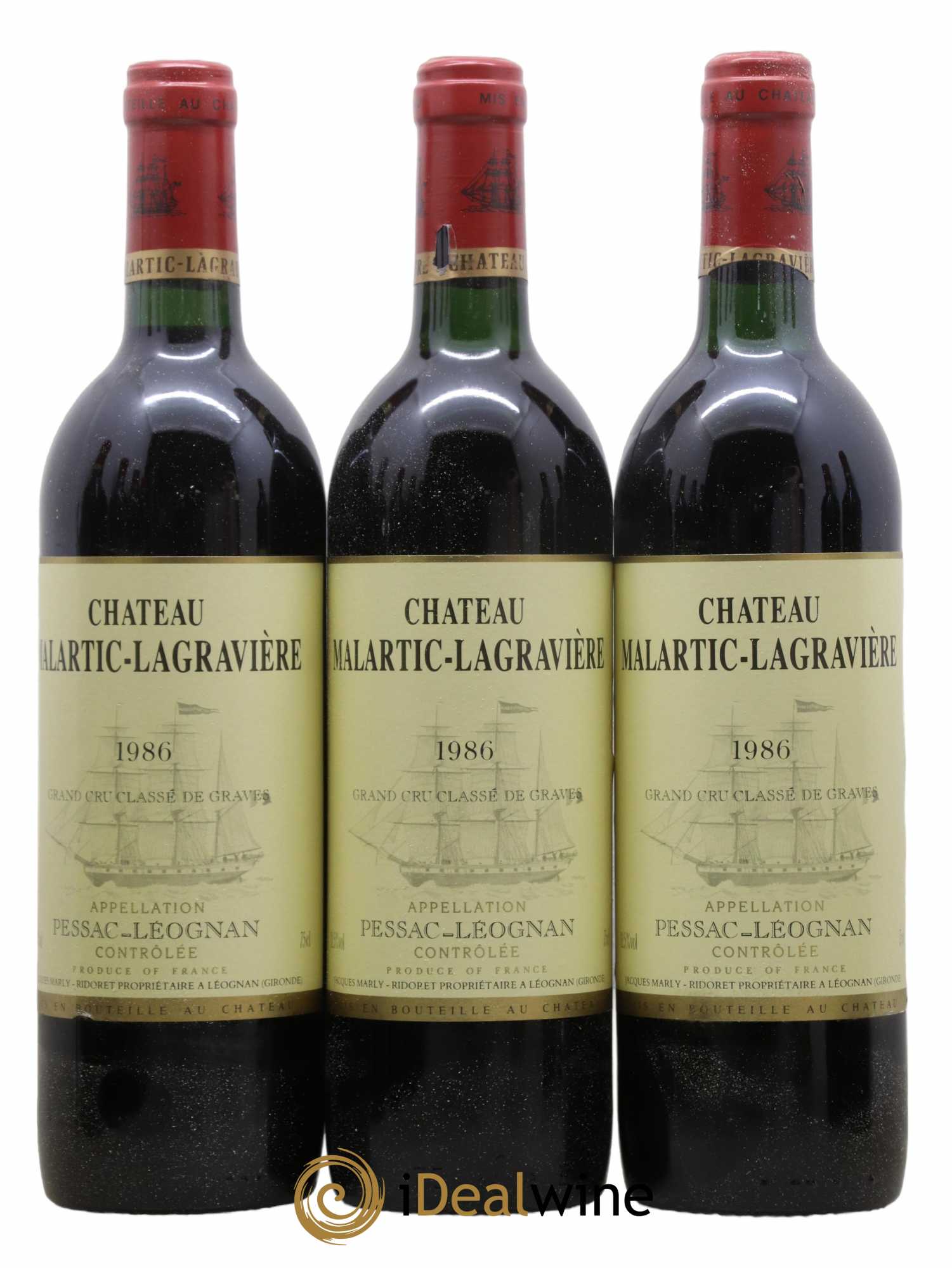 Château Malartic-Lagravière Cru Classé de Graves  1986 - Lot de 12 bouteilles - 2