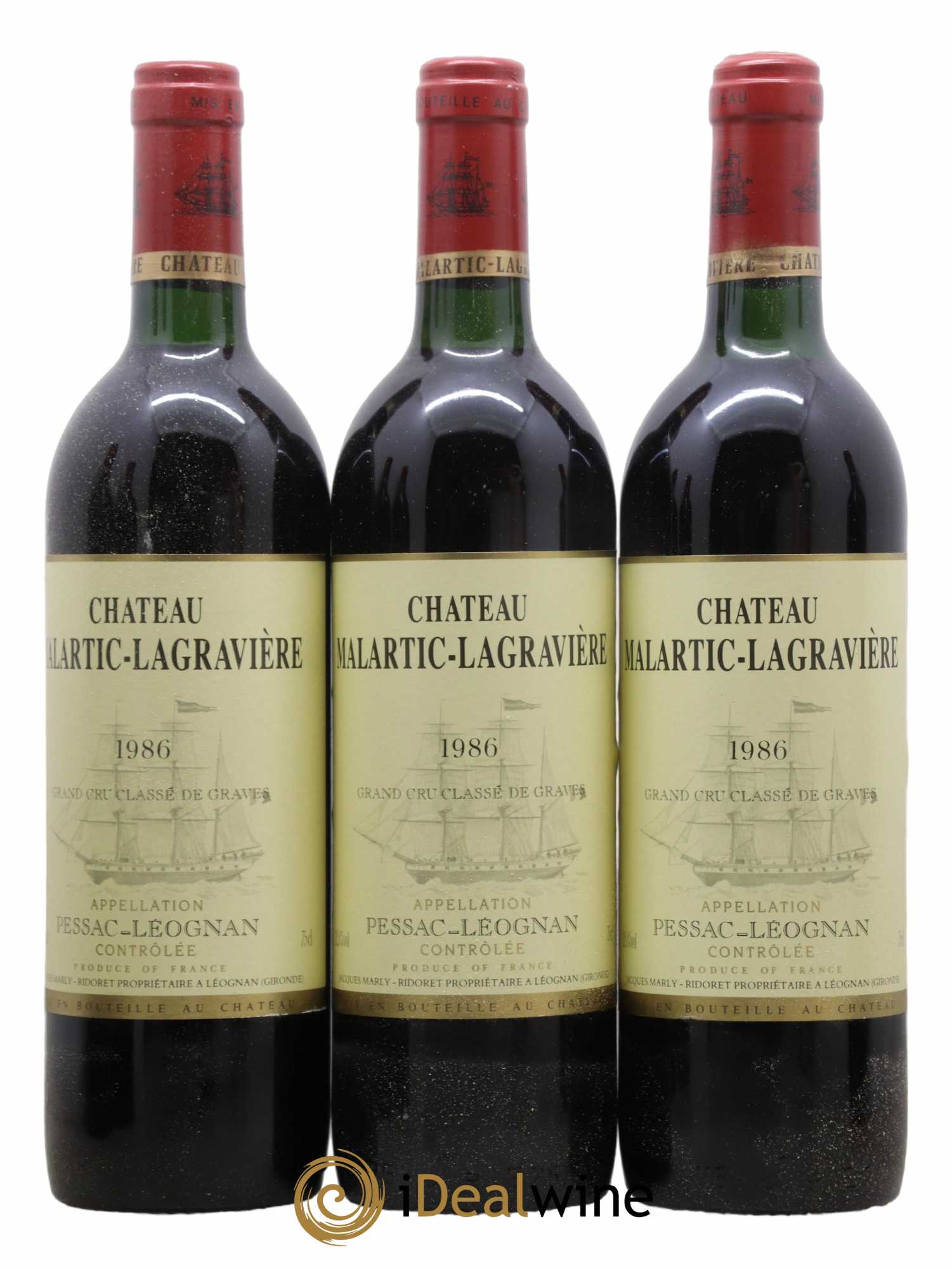 Château Malartic-Lagravière Cru Classé de Graves  1986 - Lot de 12 bouteilles - 3