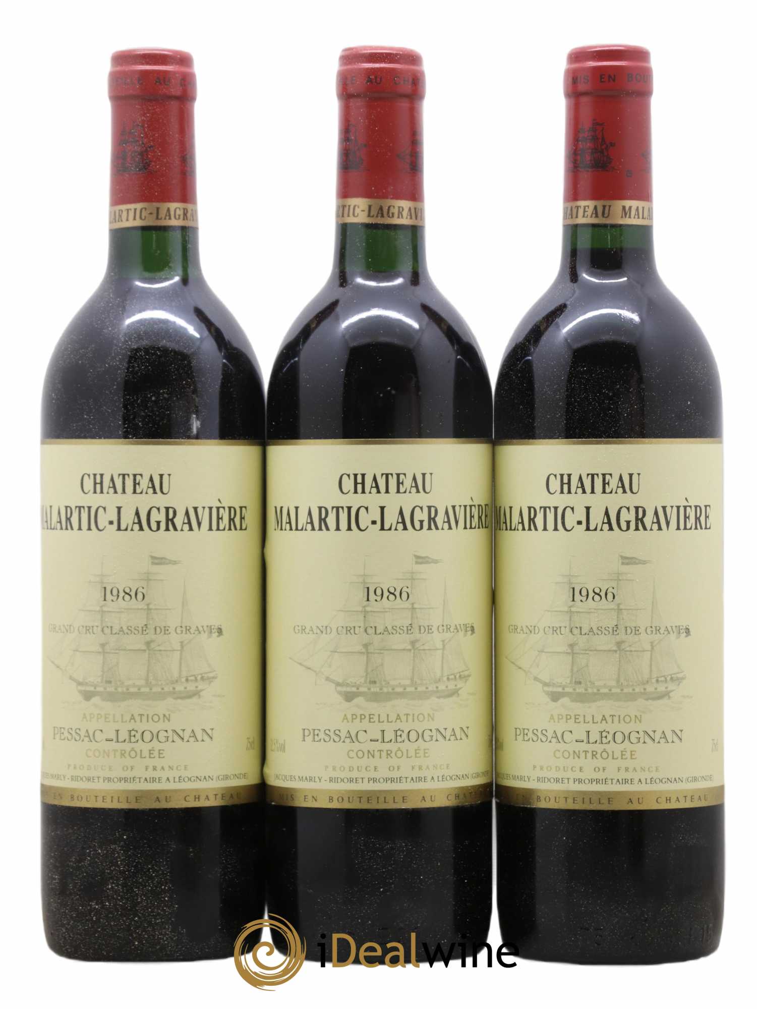 Château Malartic-Lagravière Cru Classé de Graves  1986 - Lot de 12 bouteilles - 4