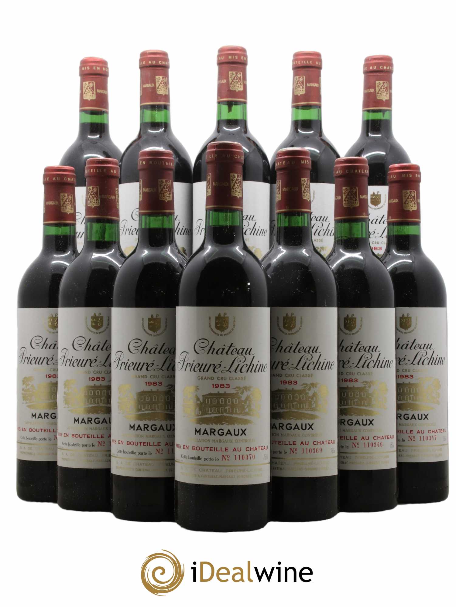 Château Prieuré Lichine 4ème Grand Cru Classé 1983 - Lot de 12 bouteilles - 0