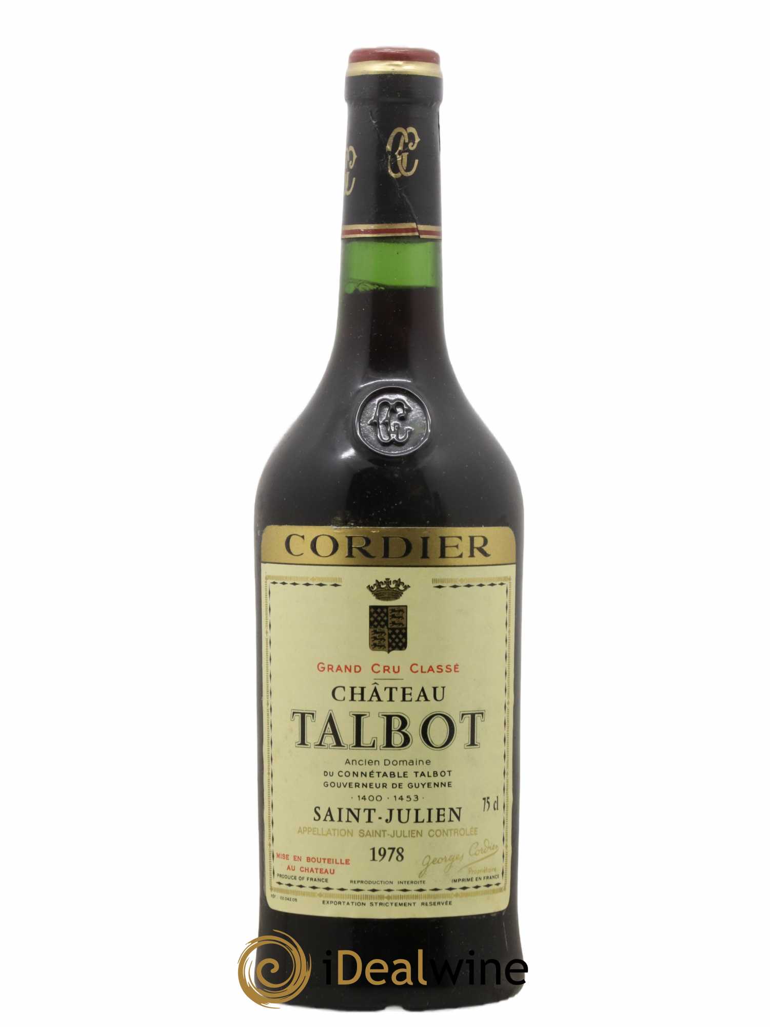 Château Talbot 4ème Grand Cru Classé 1978 - Lot de 1 bouteille - 0
