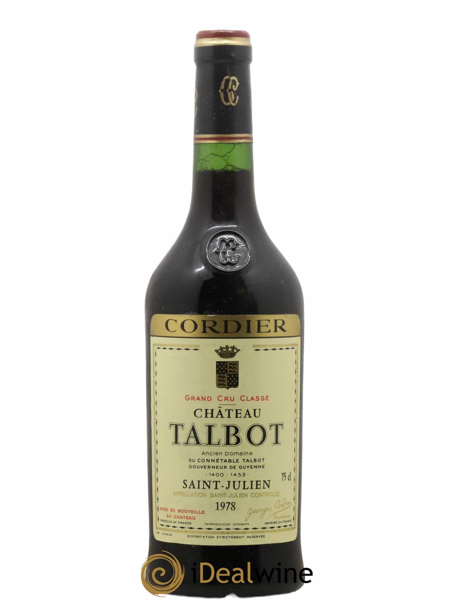 Château Talbot 4ème Grand Cru Classé 1978 - Lot de 1 bouteille - 0