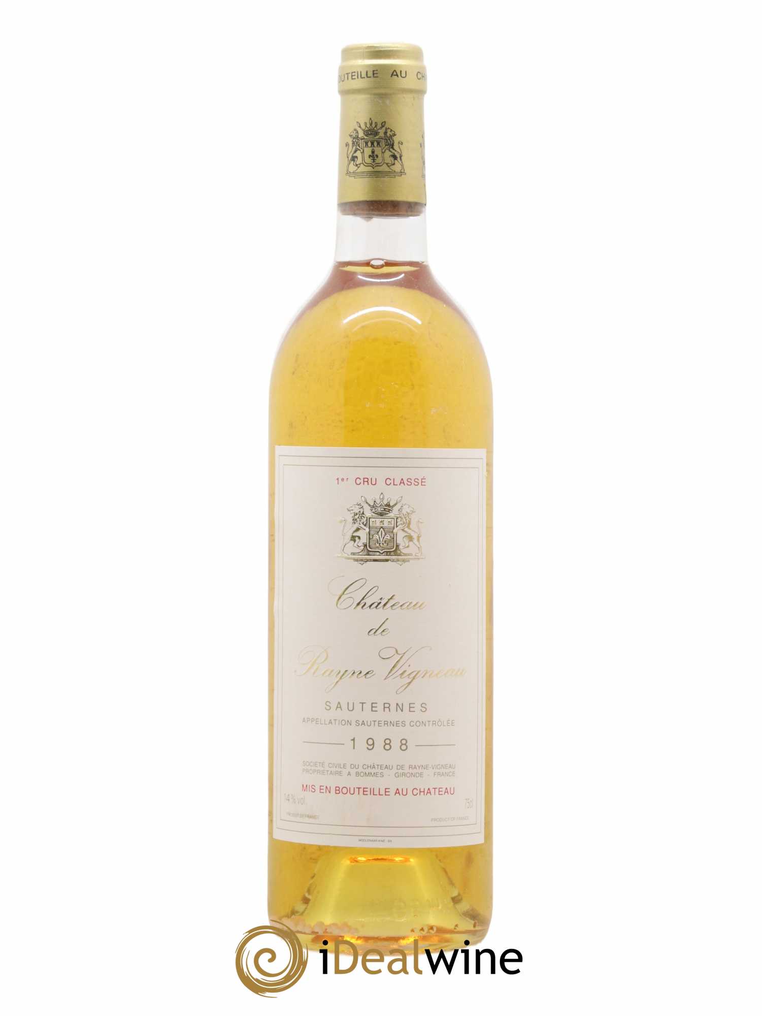 Château de Rayne Vigneau 1er Grand Cru Classé 1988 - Lot de 1 bouteille - 0