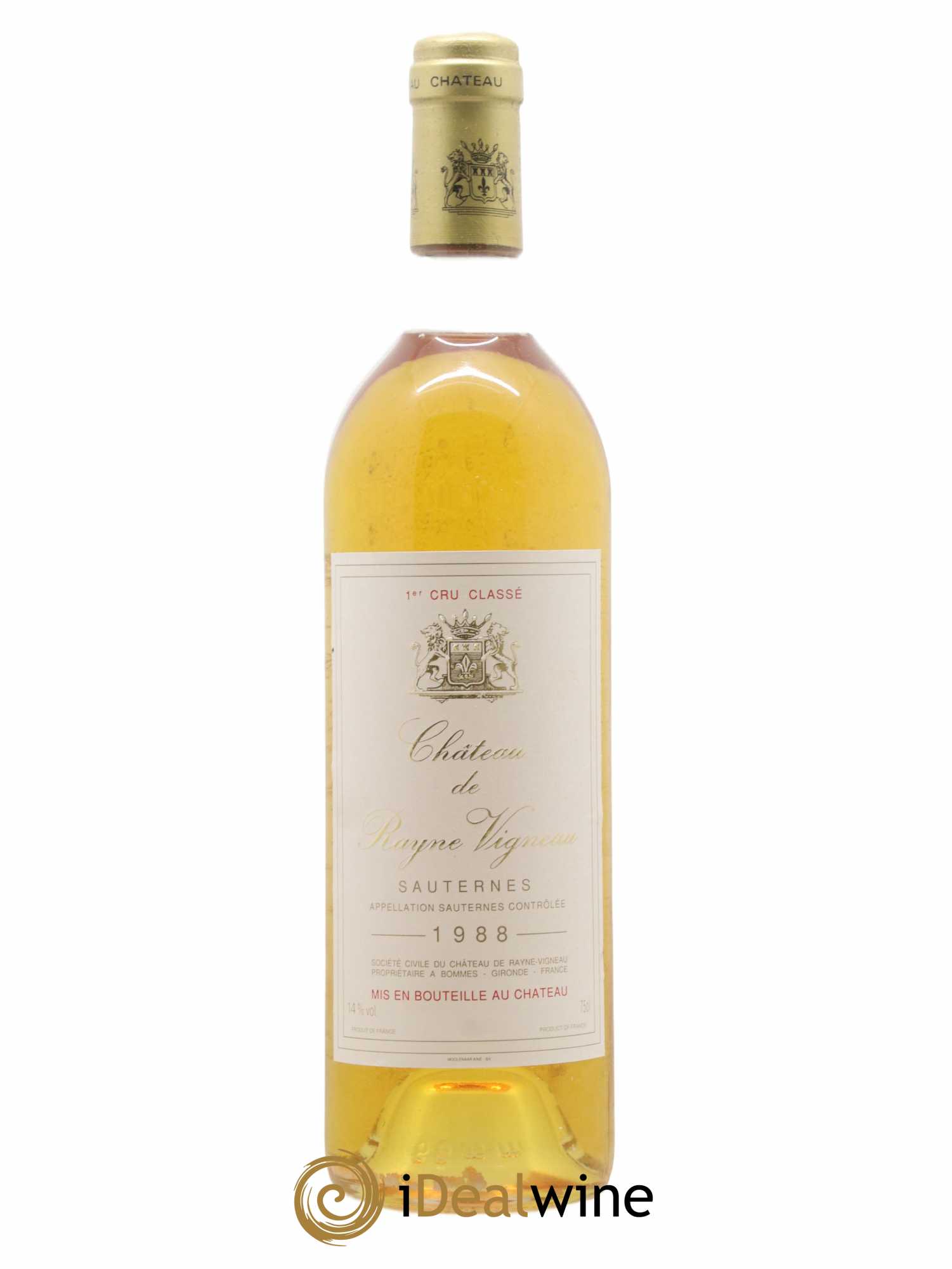 Château de Rayne Vigneau 1er Grand Cru Classé 1988 - Lot de 1 bouteille - 0