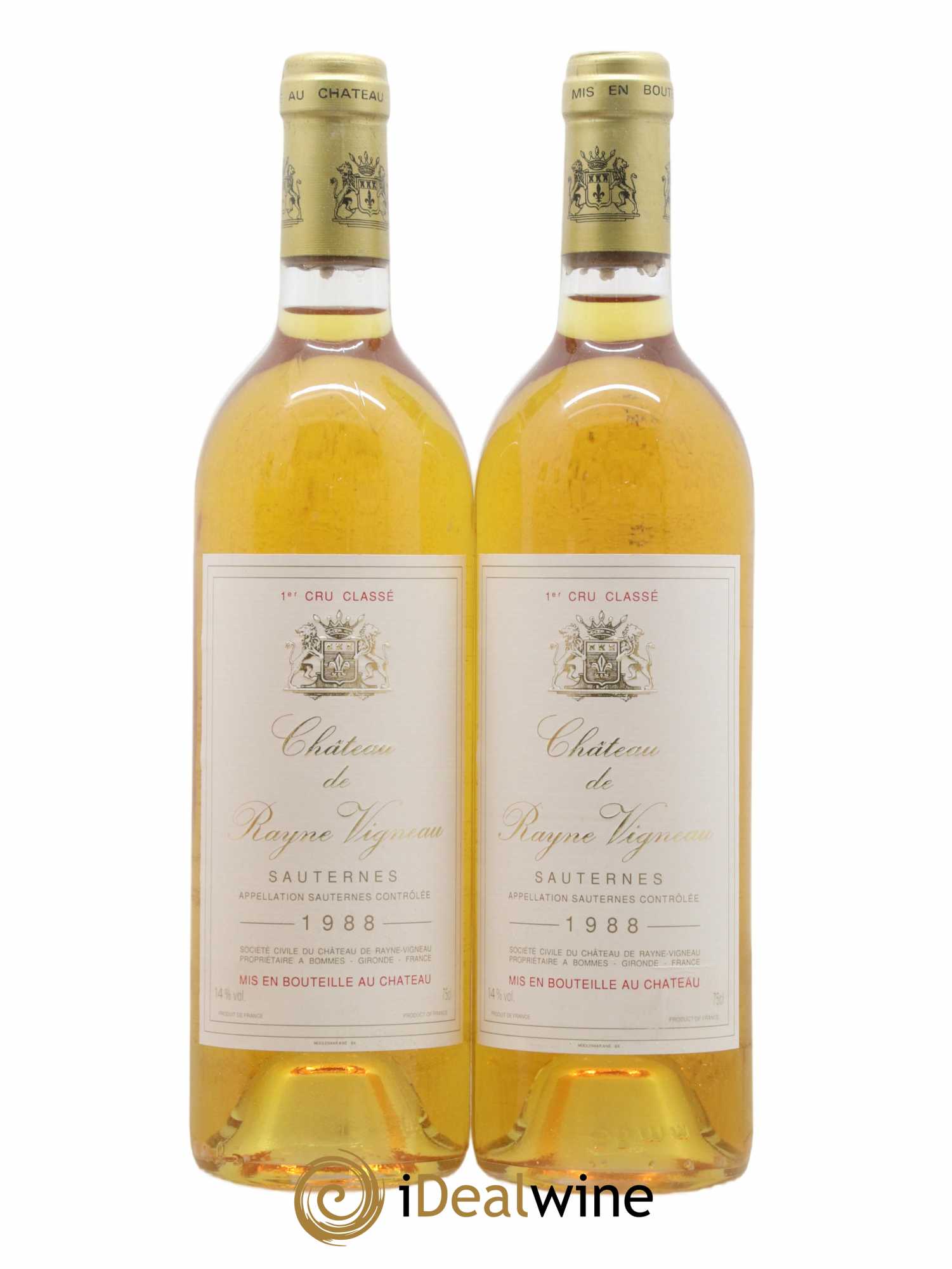 Château de Rayne Vigneau 1er Grand Cru Classé 1988 - Lotto di 2 bottiglie - 0