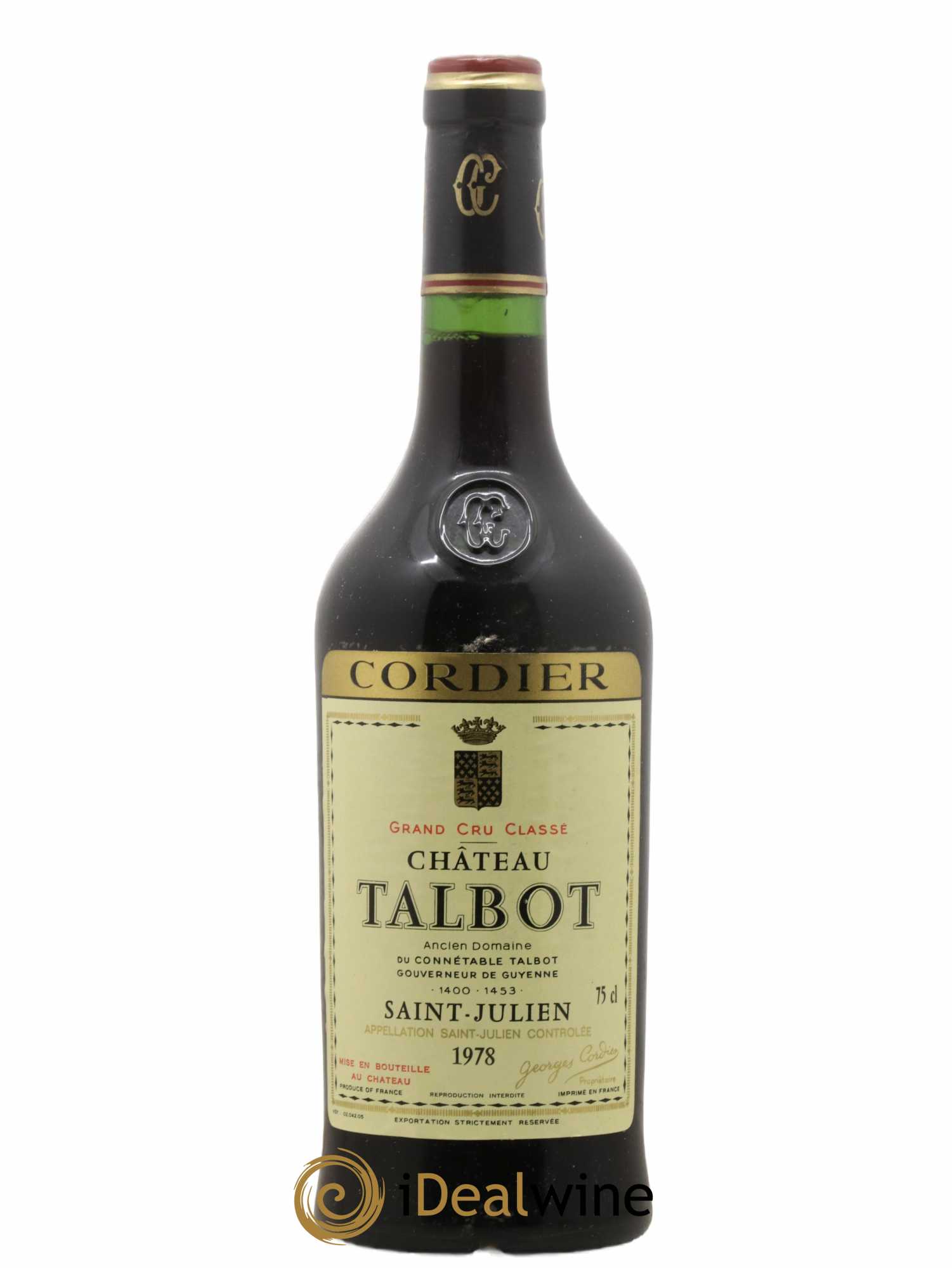 Château Talbot 4ème Grand Cru Classé 1978 - Lot de 1 bouteille - 0