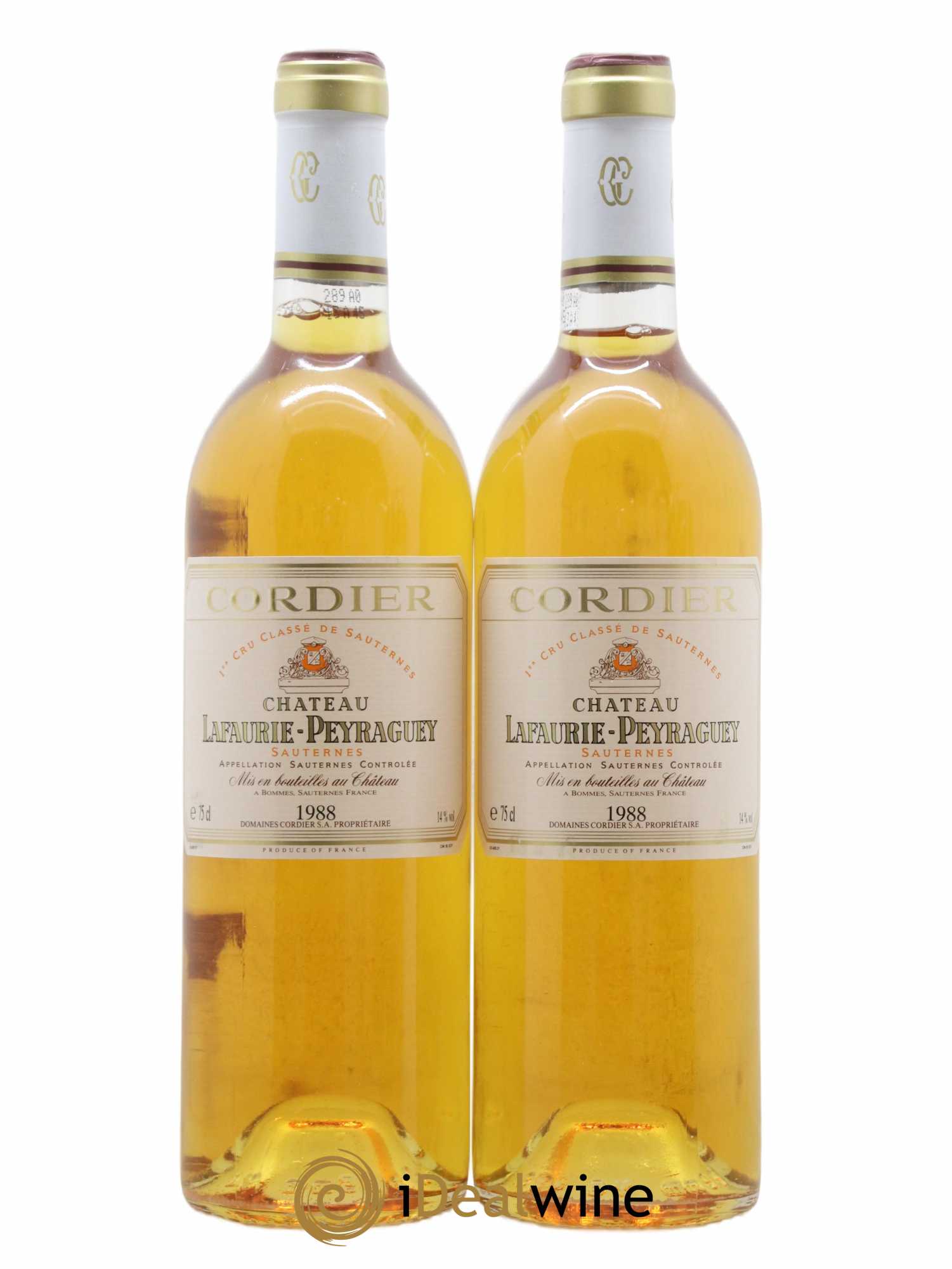 Château Lafaurie-Peyraguey 1er Grand Cru Classé 1988 - Lot of 2 bottles - 0