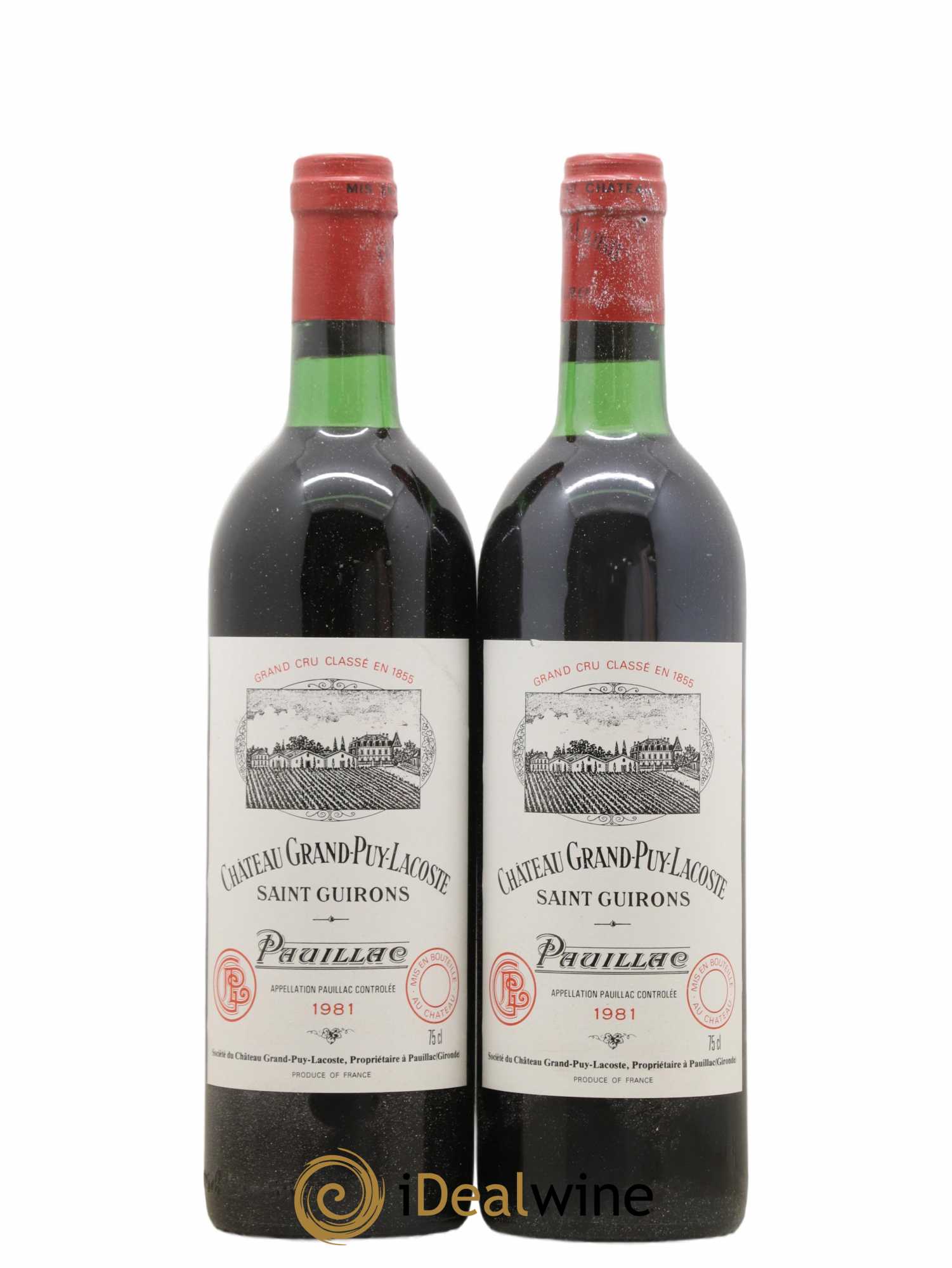 Château Grand Puy Lacoste 5ème Grand Cru Classé 1981 - Lot of 2 bottles - 0