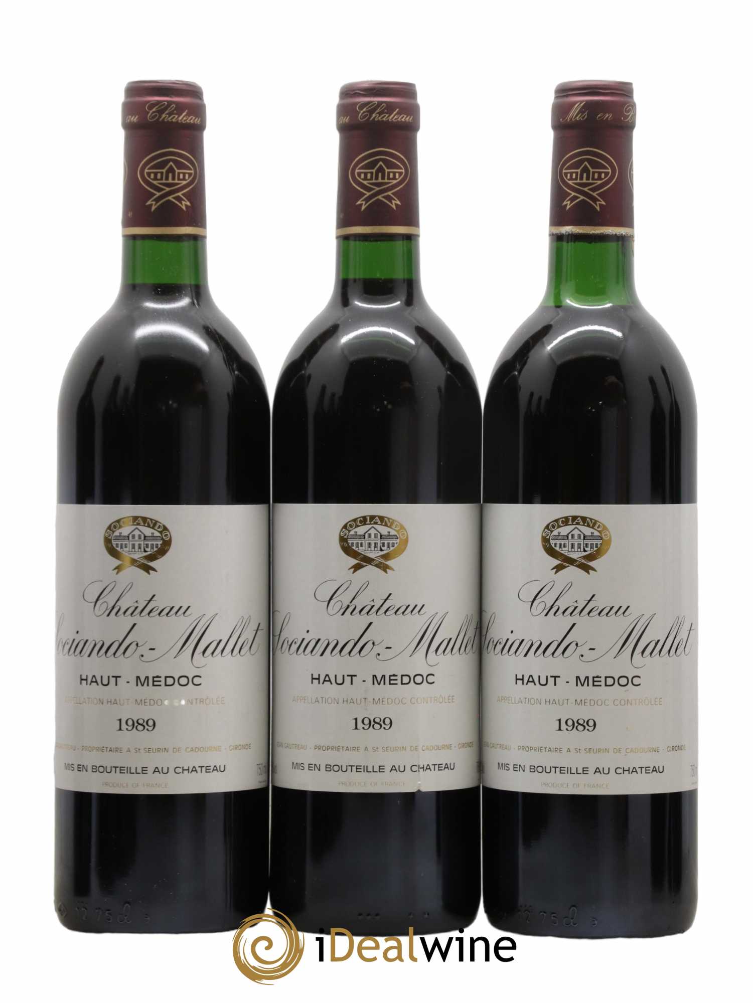 Château Sociando Mallet 1989 - Lot de 12 bouteilles - 2
