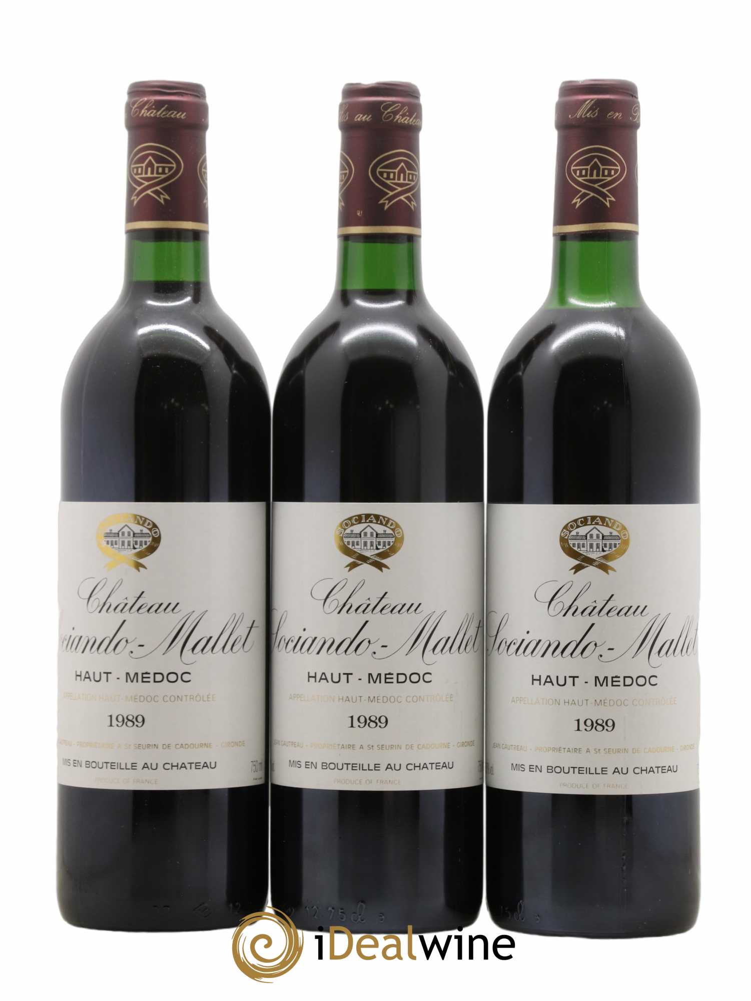 Château Sociando Mallet 1989 - Lot de 12 bouteilles - 4