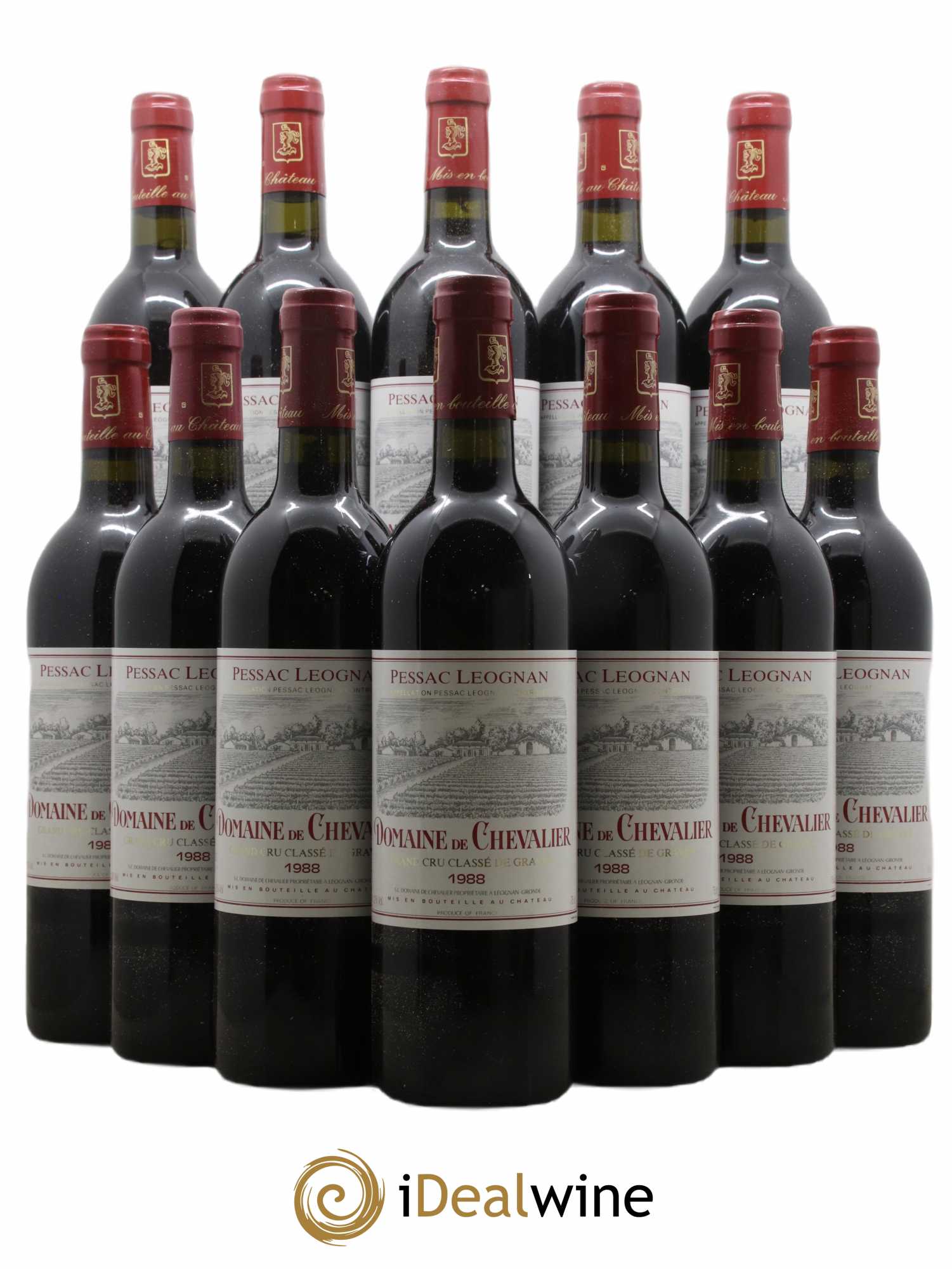 Domaine de Chevalier Cru Classé de Graves 1988 - Lot de 12 bouteilles - 0