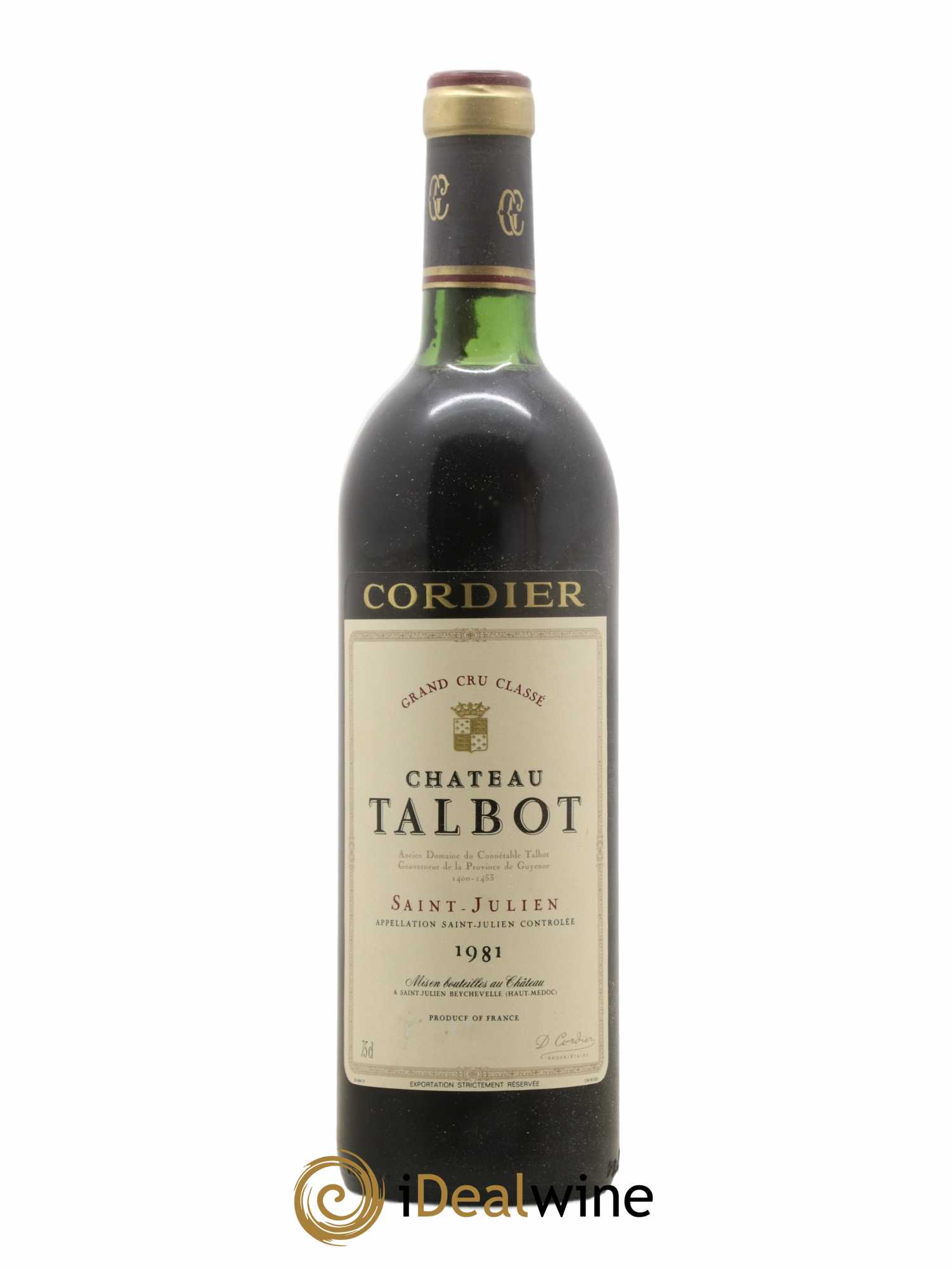 Château Talbot 4ème Grand Cru Classé 1981 - Lot de 1 bouteille - 0
