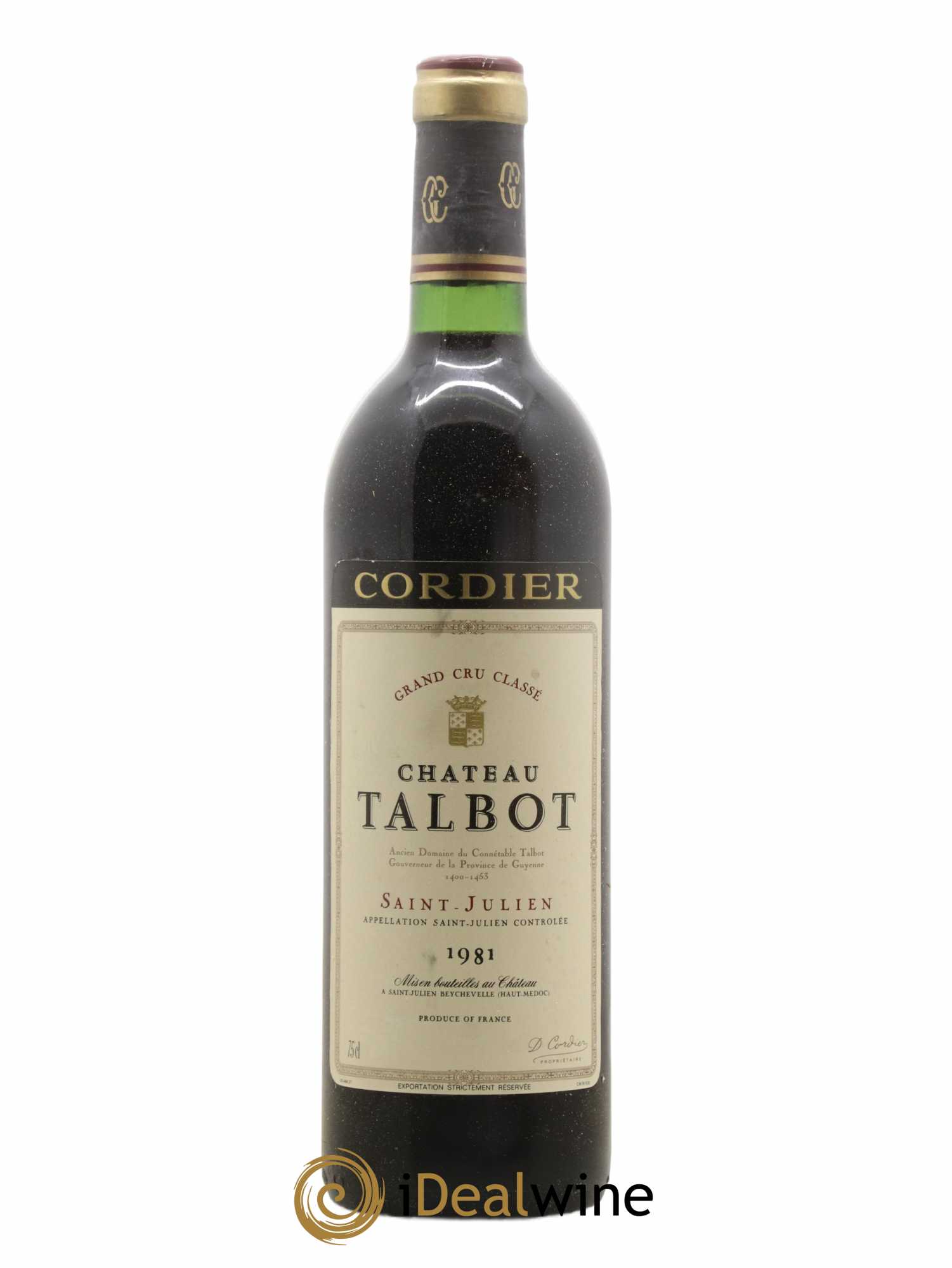 Château Talbot 4ème Grand Cru Classé 1981 - Lot de 1 bouteille - 0