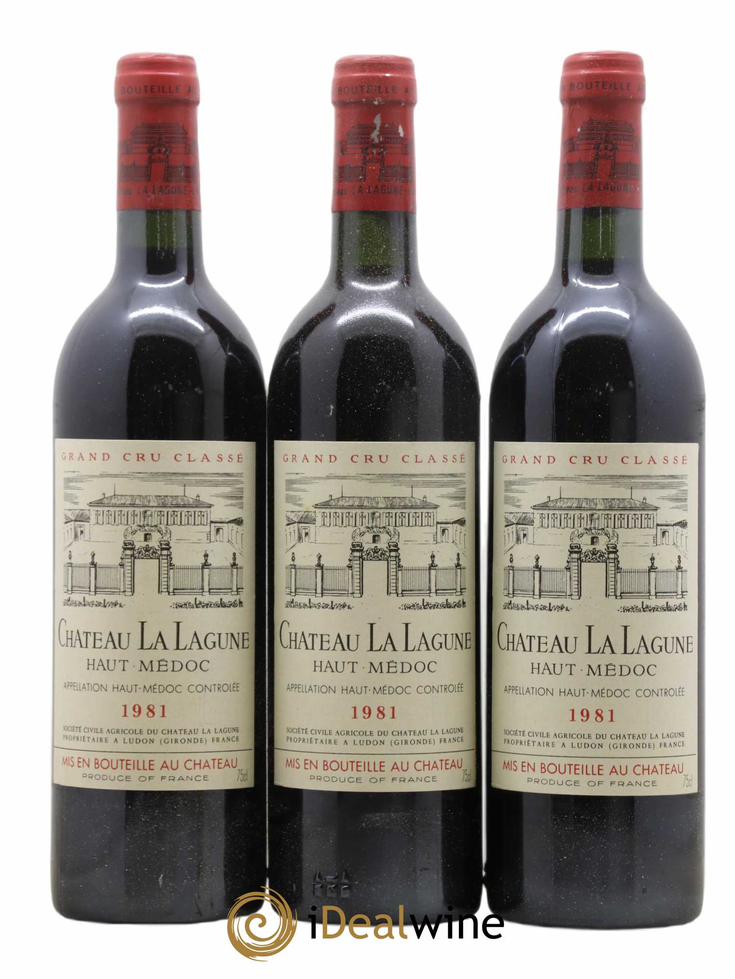 Château la Lagune 3ème Grand Cru Classé 1981 - Lot de 3 bouteilles - 0