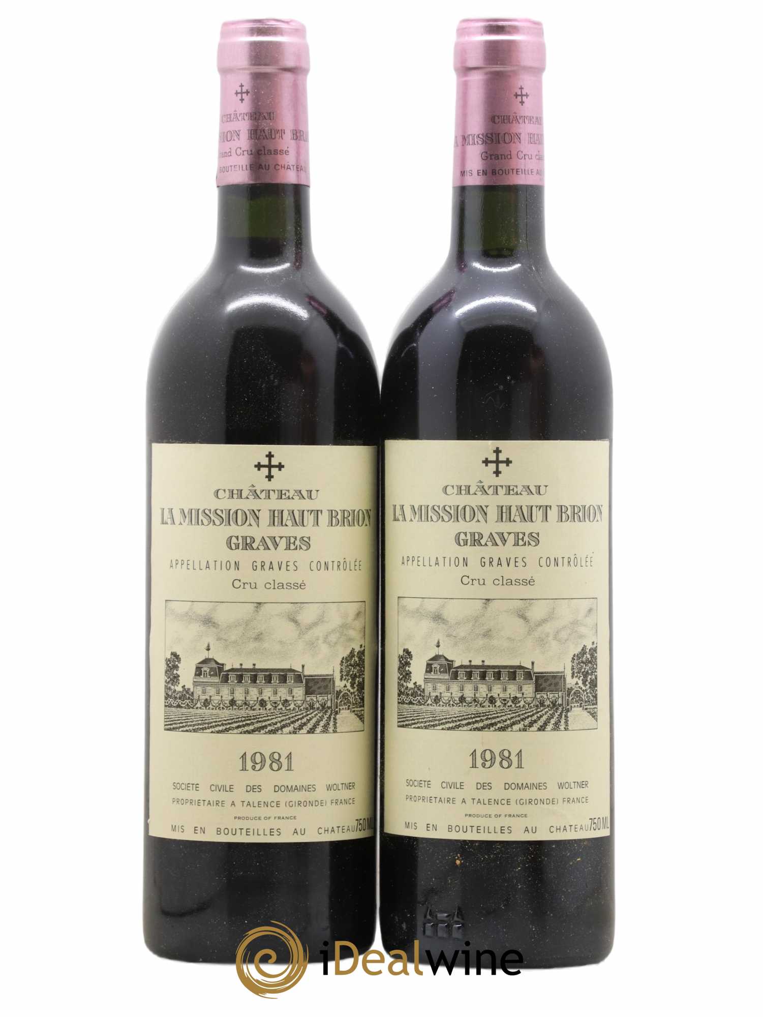 Château la Mission Haut-Brion Cru Classé de Graves 1981 - Lot of 2 bottles - 0