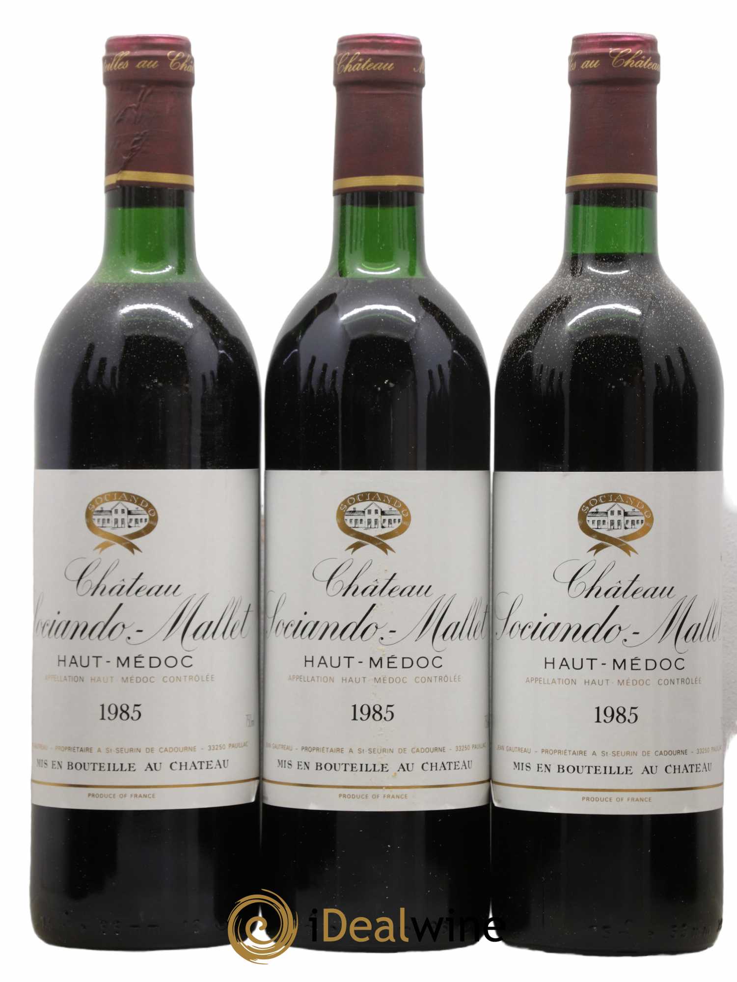 Château Sociando Mallet 1985 - Lot of 12 bottles - 2