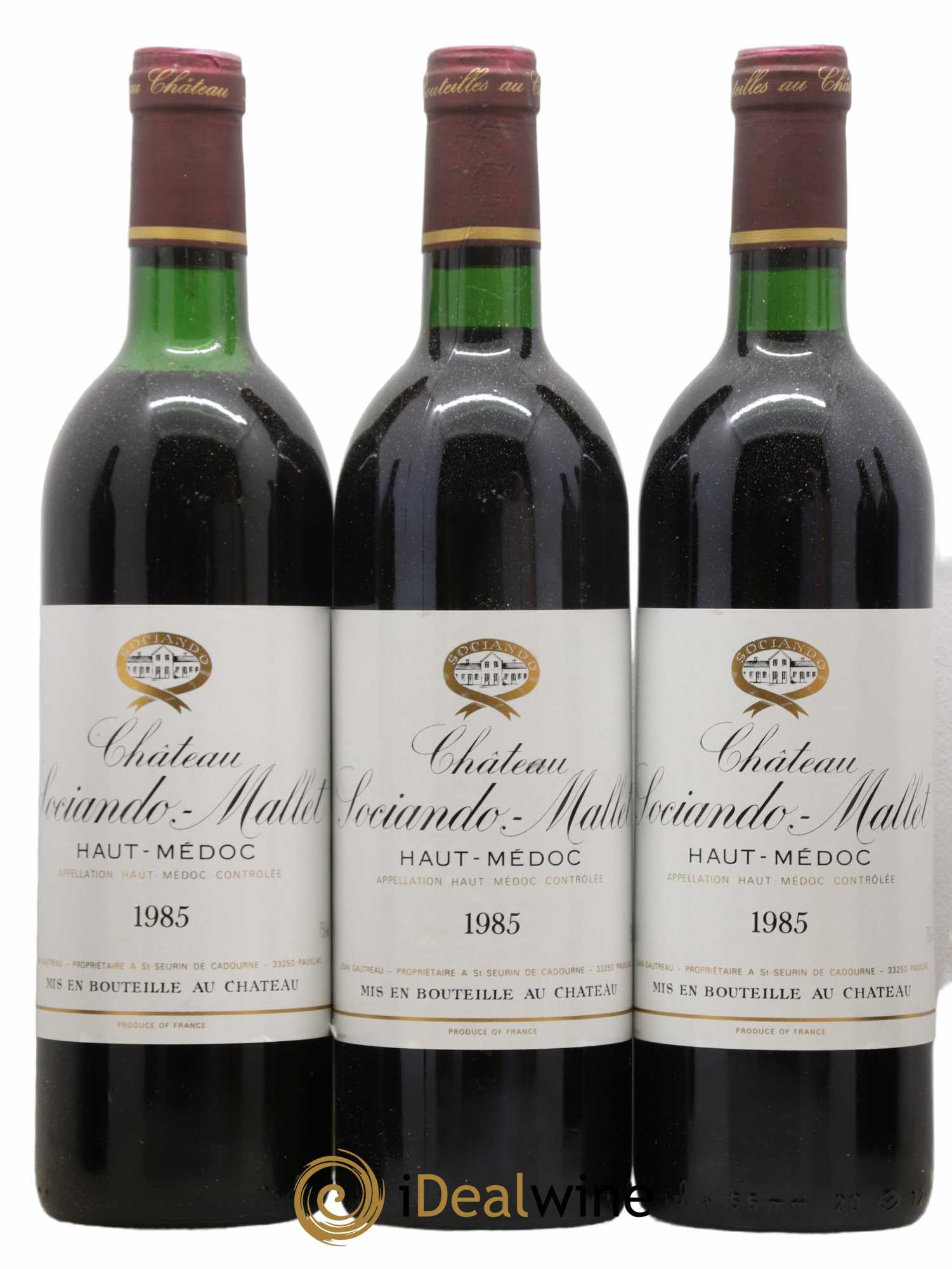 Château Sociando Mallet 1985 - Lot of 12 bottles - 3