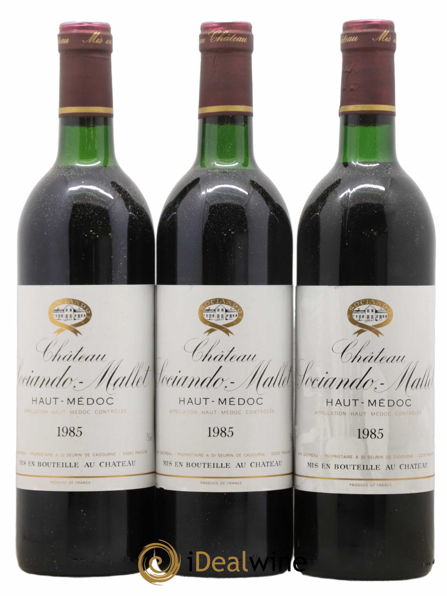 Château Sociando Mallet 1985 - Lot of 12 bottles - 4