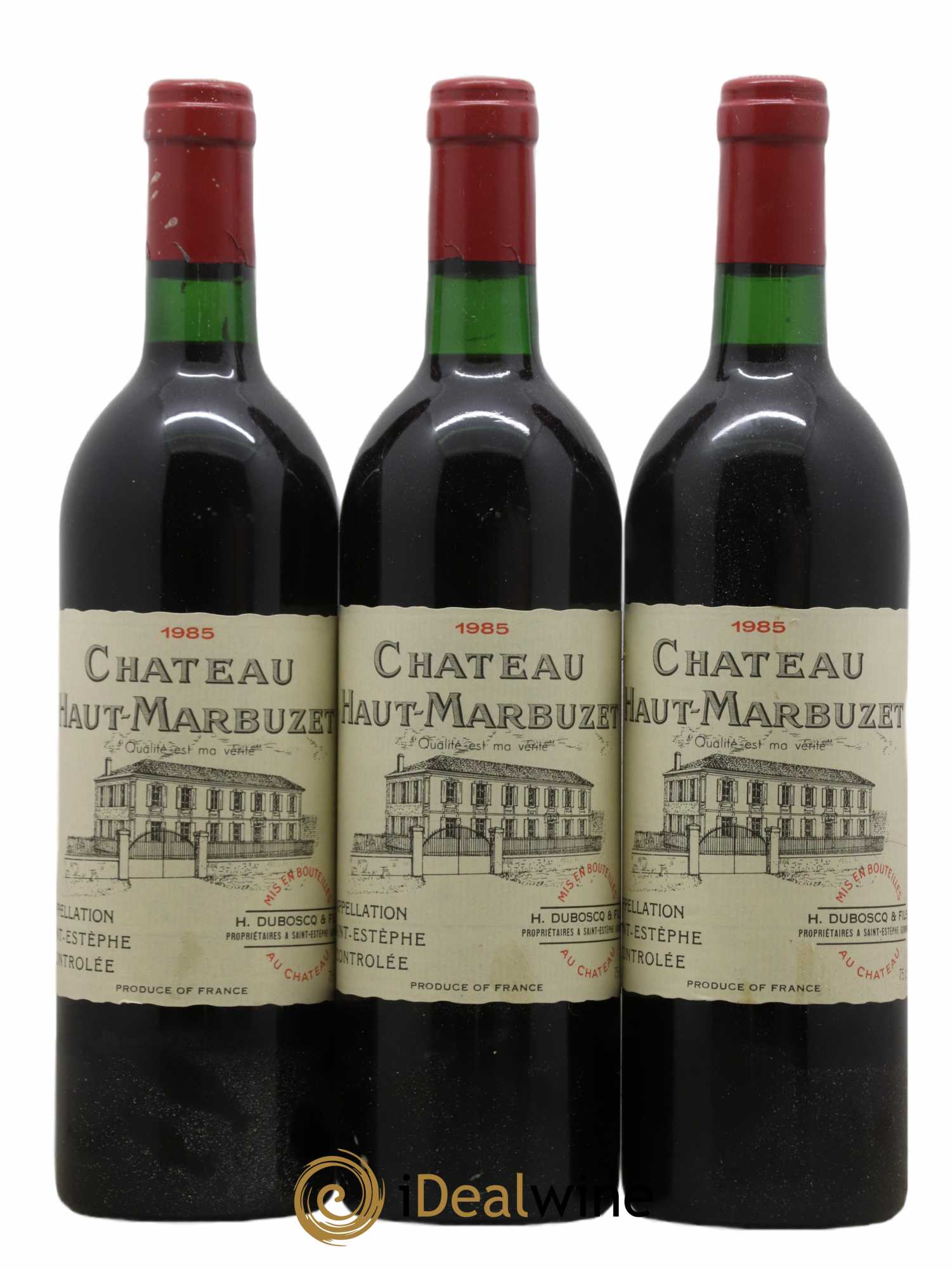 Château Haut Marbuzet 1985 - Lot of 3 bottles - 0