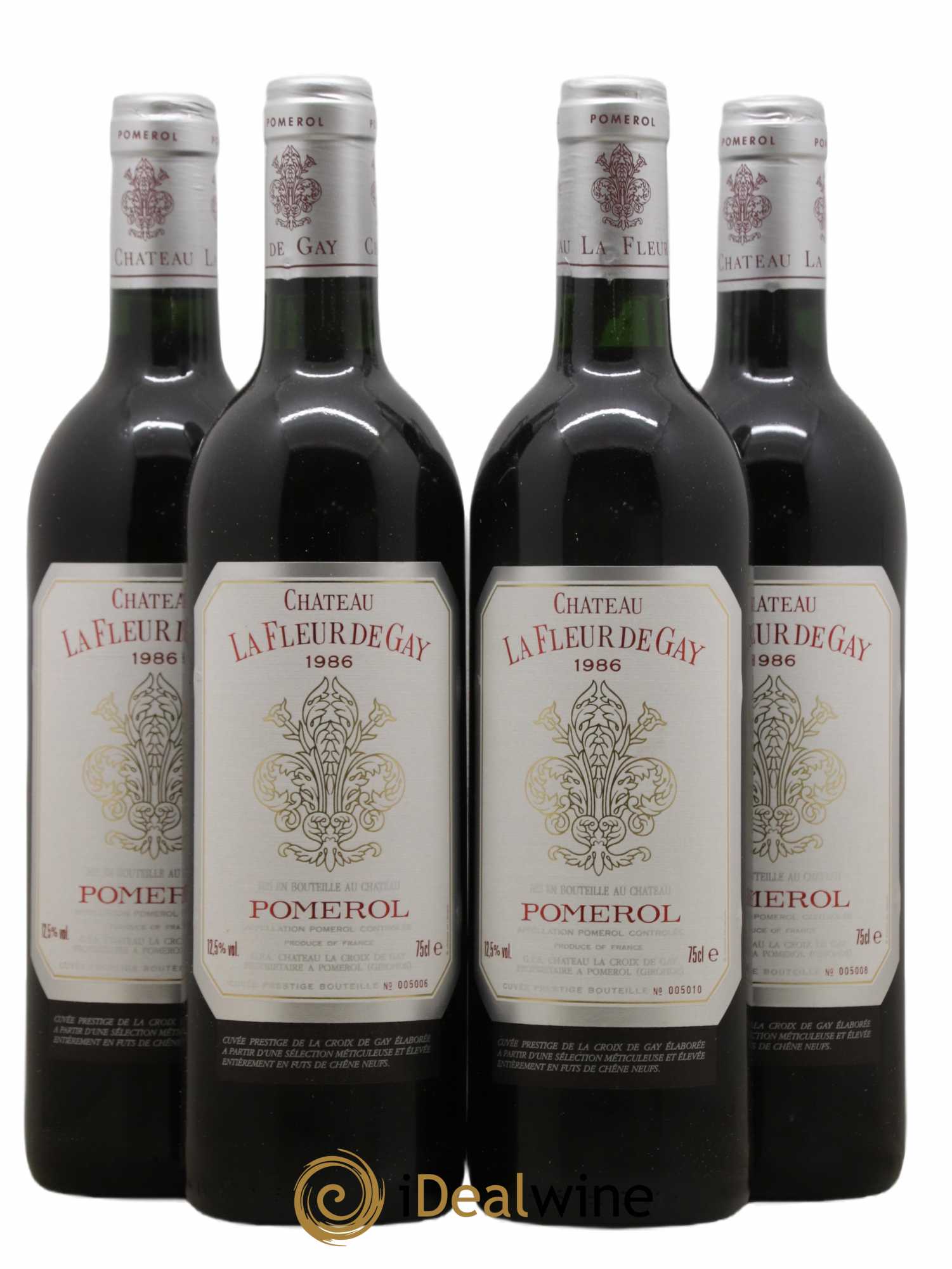 Château la Fleur de Gay 1986 - Lot of 4 bottles - 0