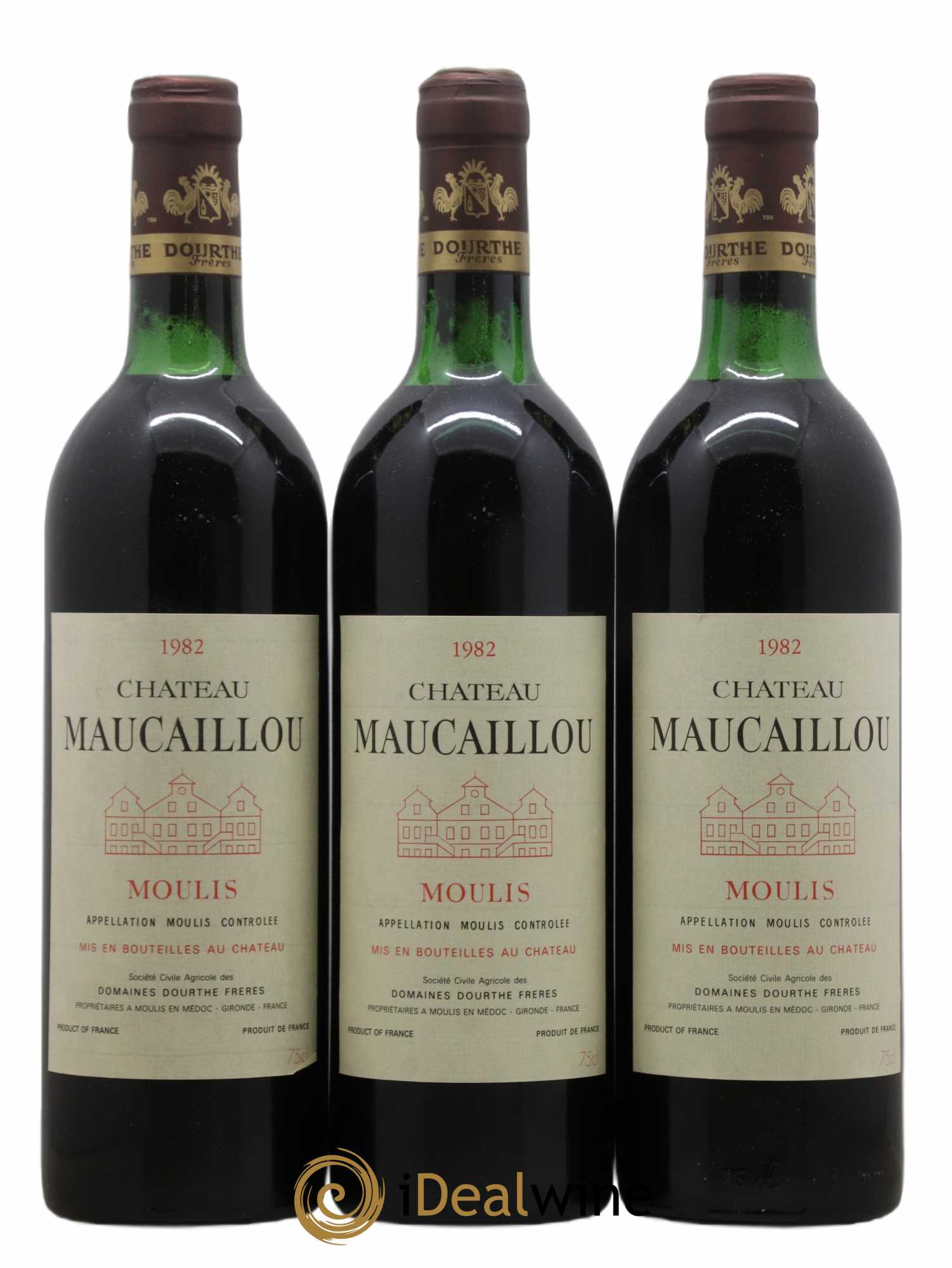 Château Maucaillou 1982 - Lot de 3 bouteilles - 0