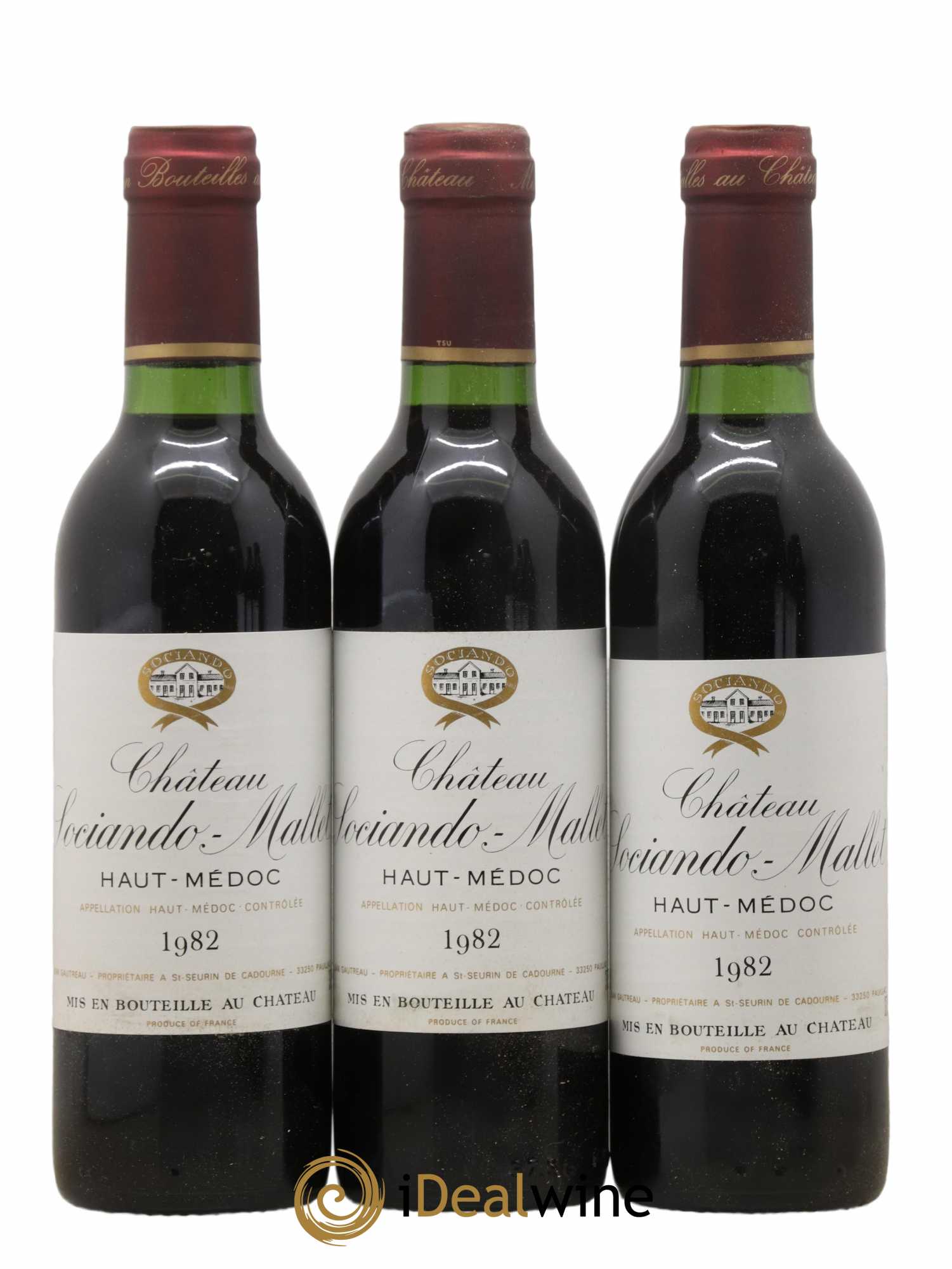 Château Sociando Mallet 1982 - Lot of 6 half-bottles - 1