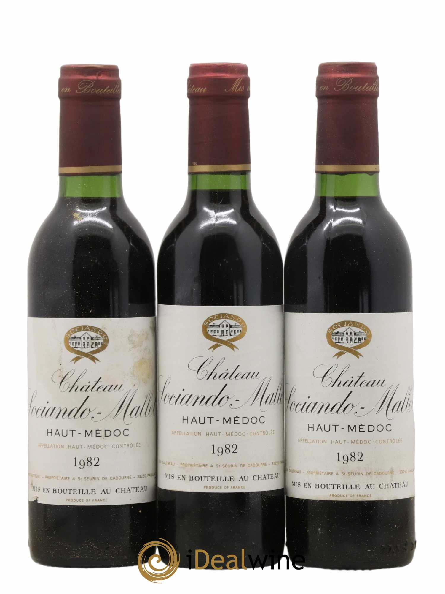 Château Sociando Mallet 1982 - Lot of 6 half-bottles - 1