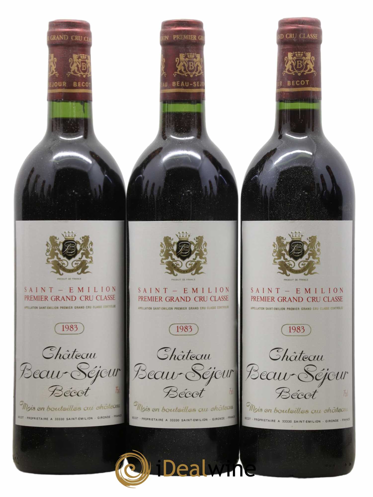 Château Beau-Séjour Bécot 1er Grand Cru Classé B 1983 - Lot de 12 bouteilles - 1