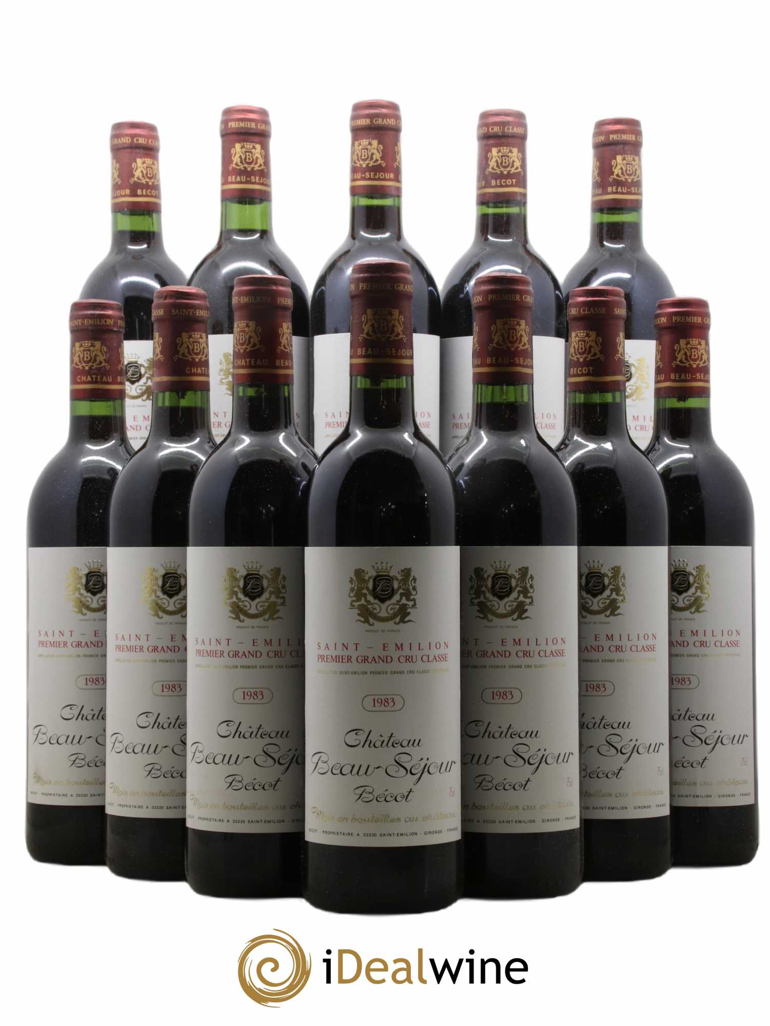 Château Beau-Séjour Bécot 1er Grand Cru Classé B 1983 - Lot de 12 bouteilles - 0