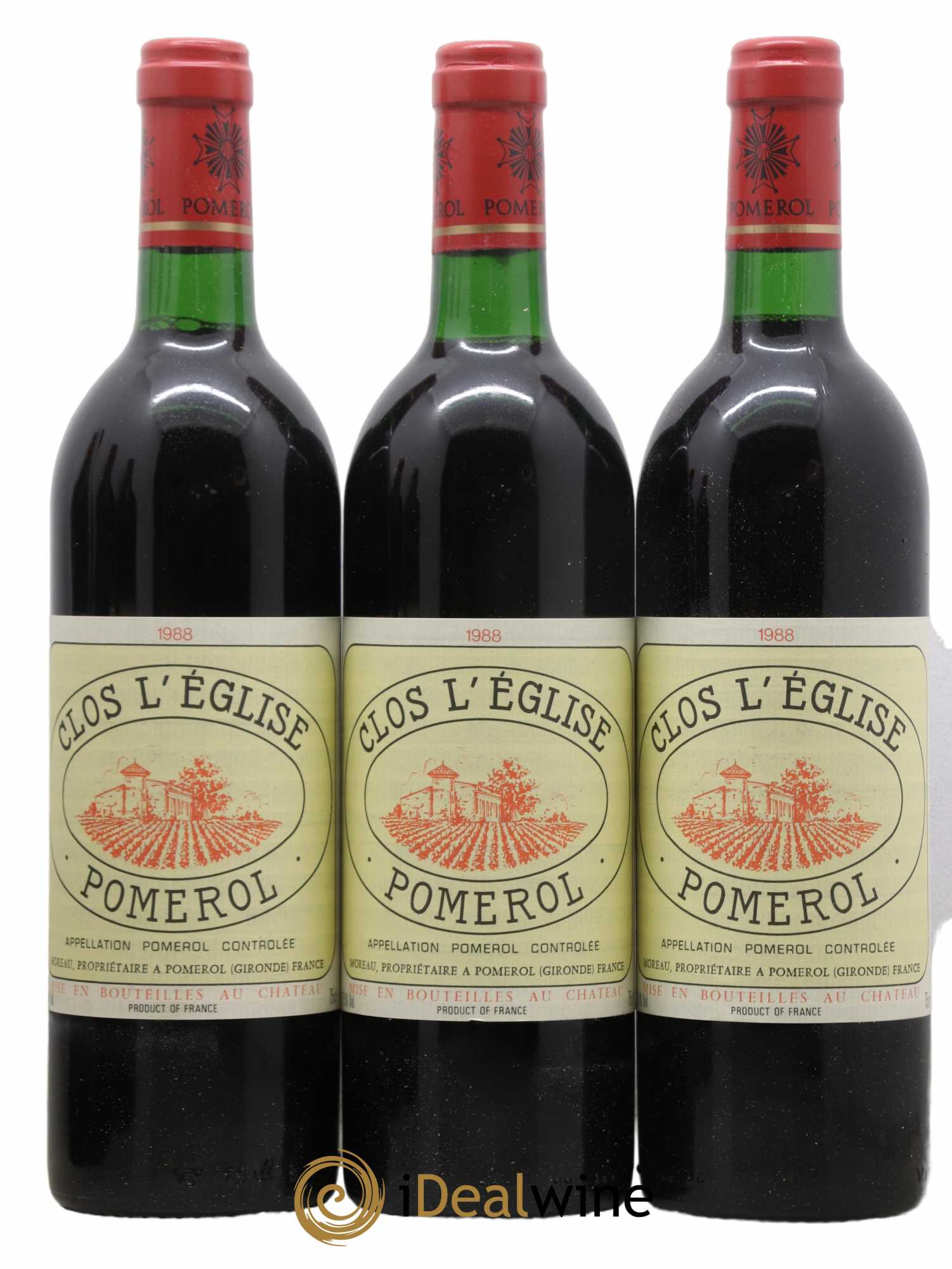 Pomerol Clos l'Eglise 1988 - Lot of 12 bottles - 3