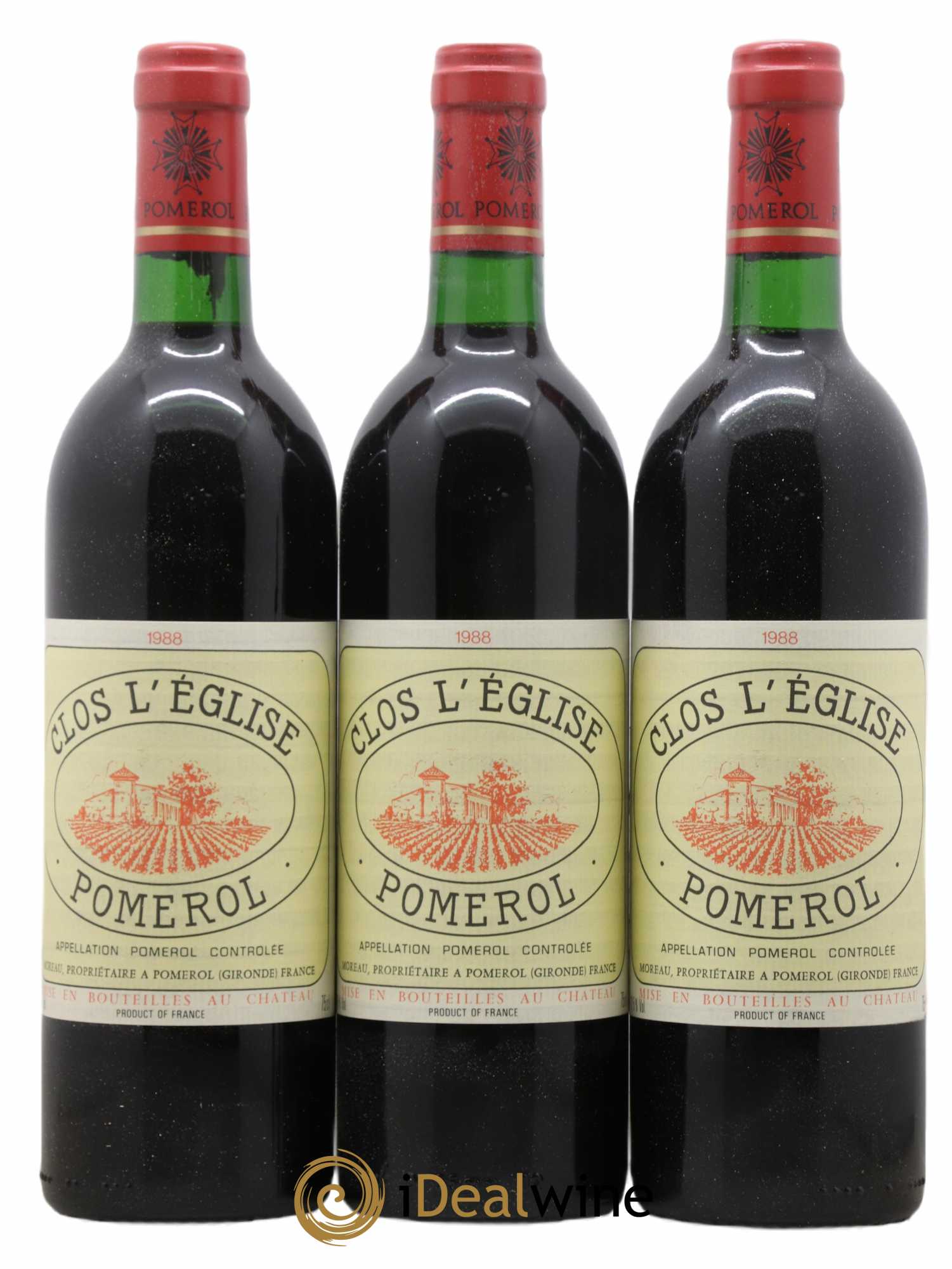 Pomerol Clos l'Eglise 1988 - Lot of 12 bottles - 4