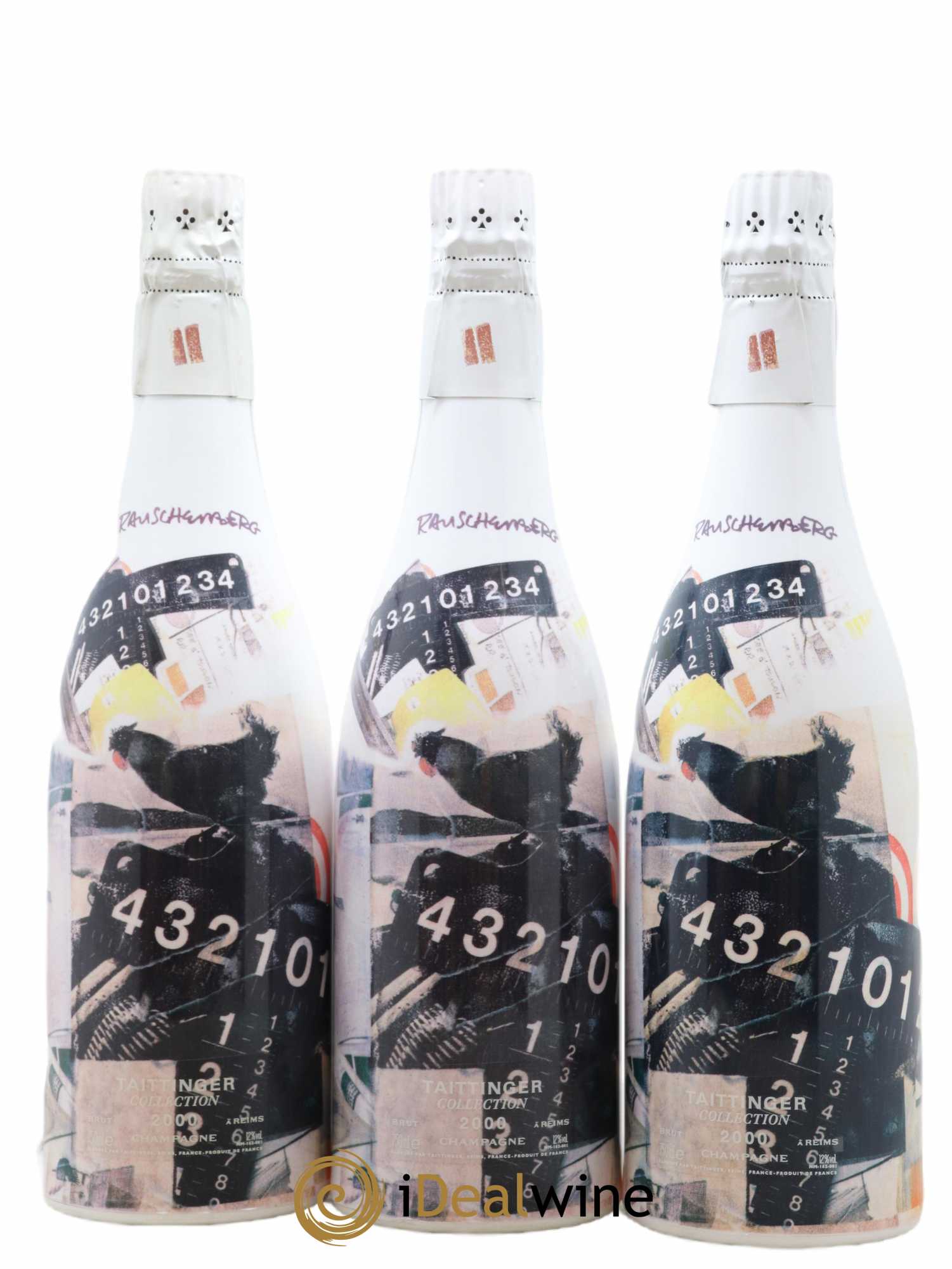 2000 - Collection Rauschenberg Taittinger 2000 - Lot of 3 bottles - 1